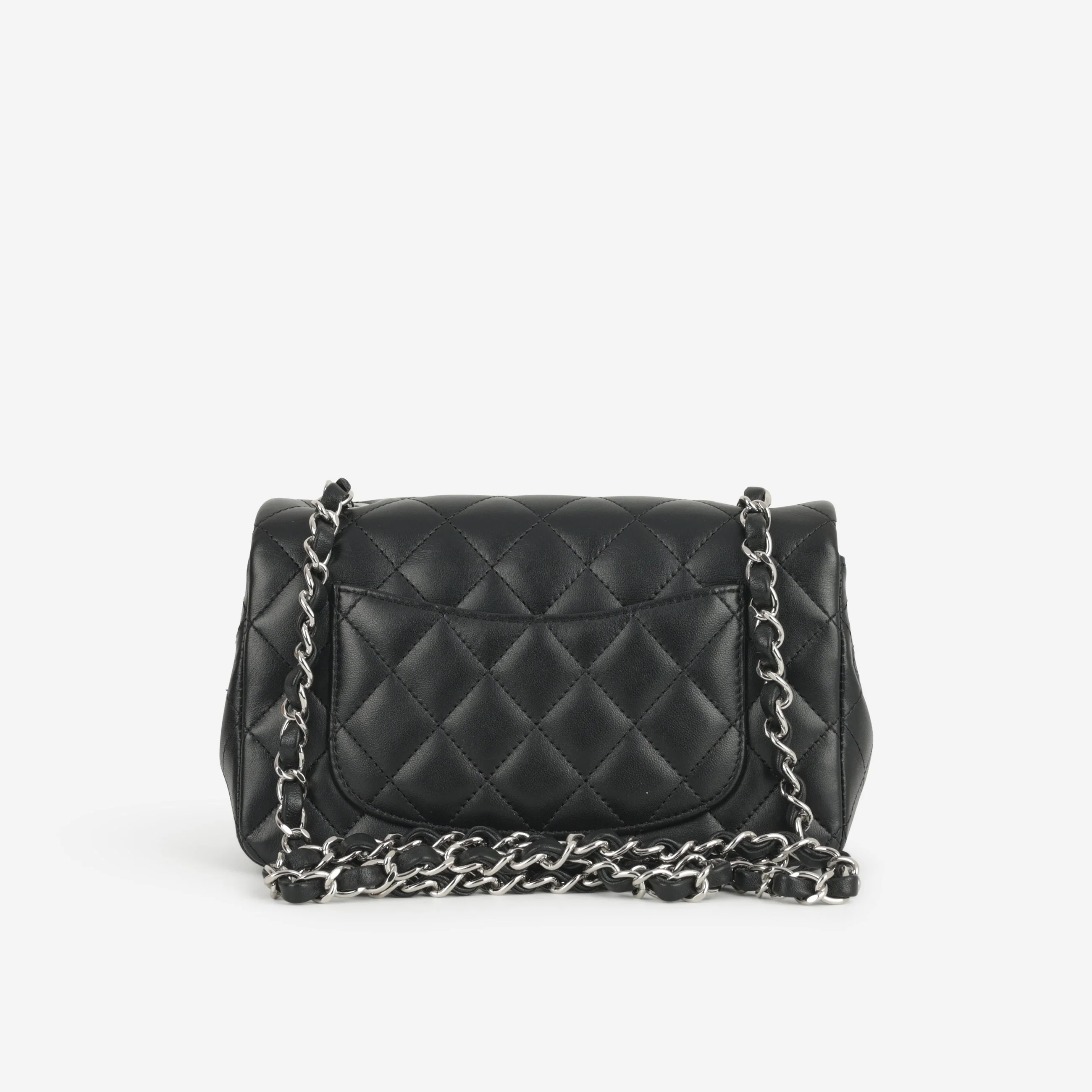 Chanel Mini Rectangular - Black Lambskin | Silver Hardware - Image 3