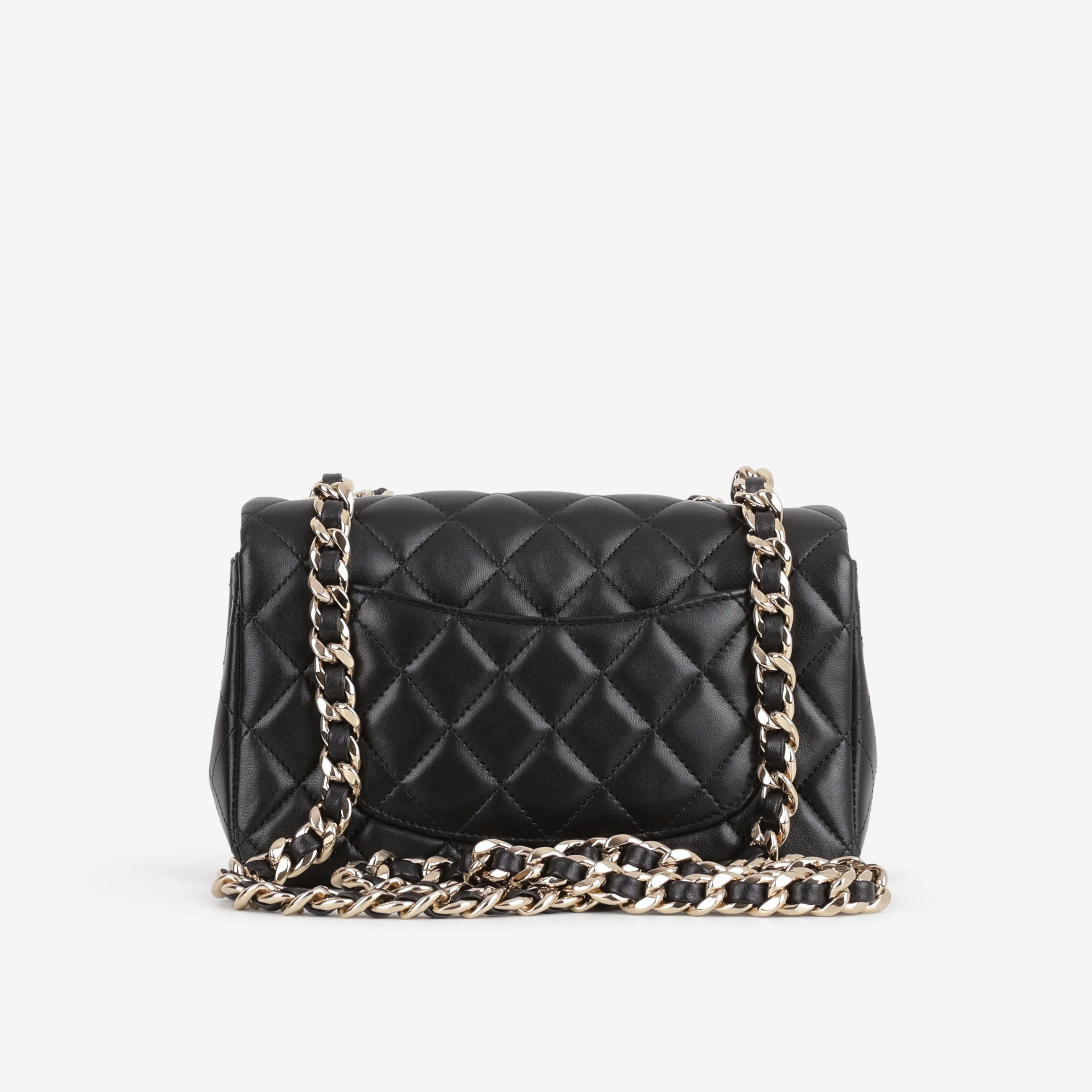 Chanel Mini Rectangular Coco Charms - Black Lambskin | Champagne Gold Hardware - Image 3
