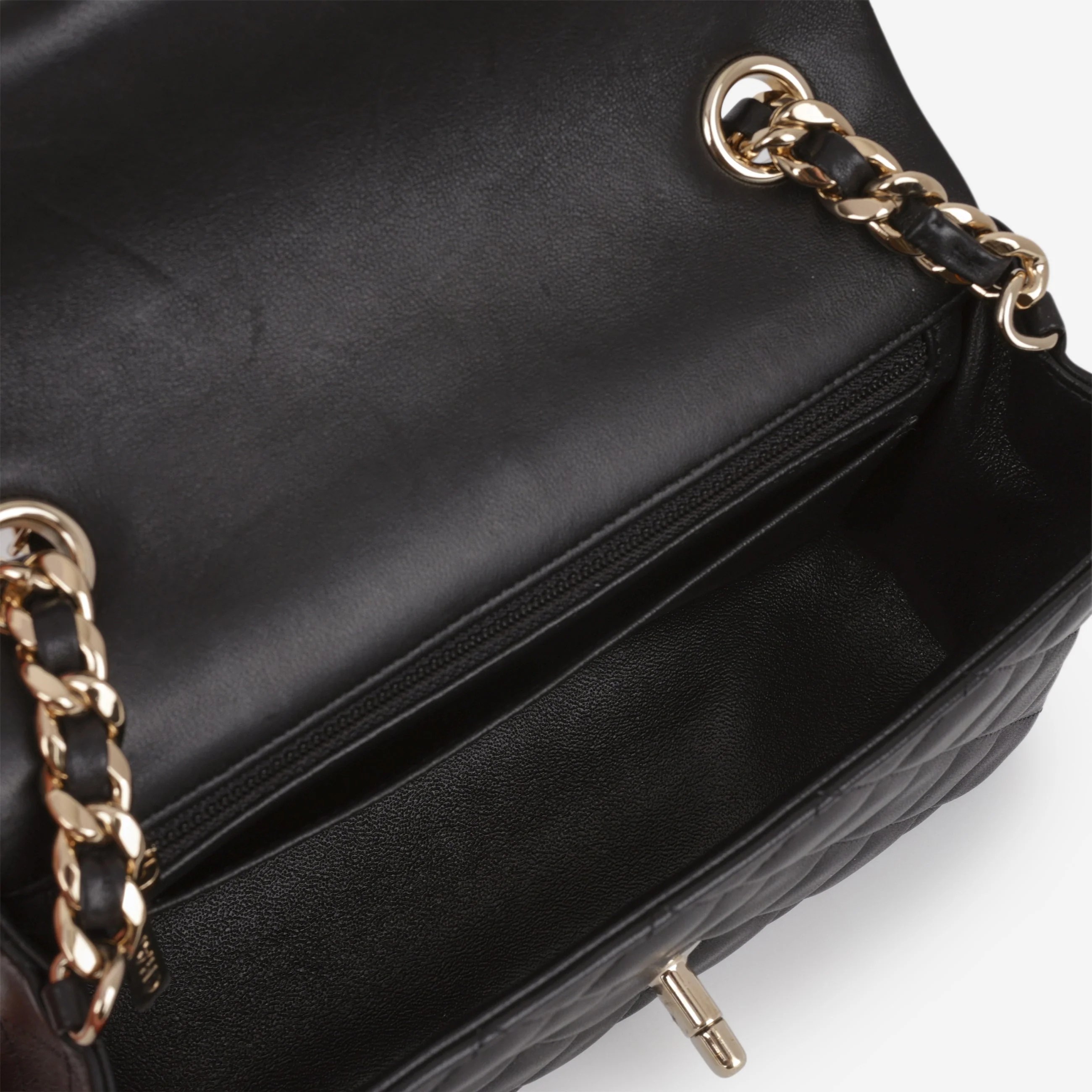 Chanel Mini Rectangular Coco Charms - Black Lambskin | Champagne Gold Hardware - Image 5