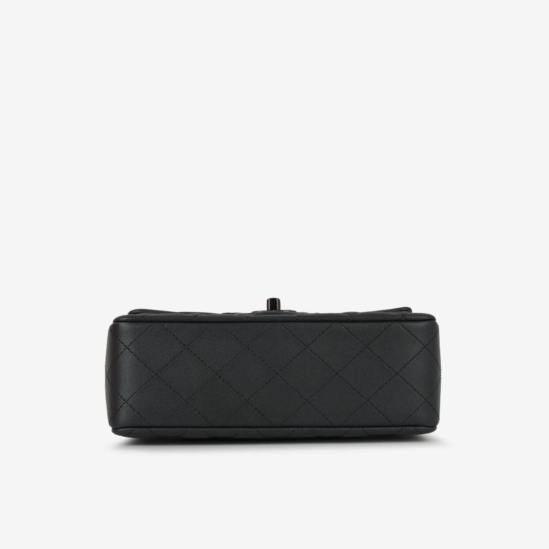 Chanel Mini Rectangular - So Black Iridescent Lambskin - Image 4
