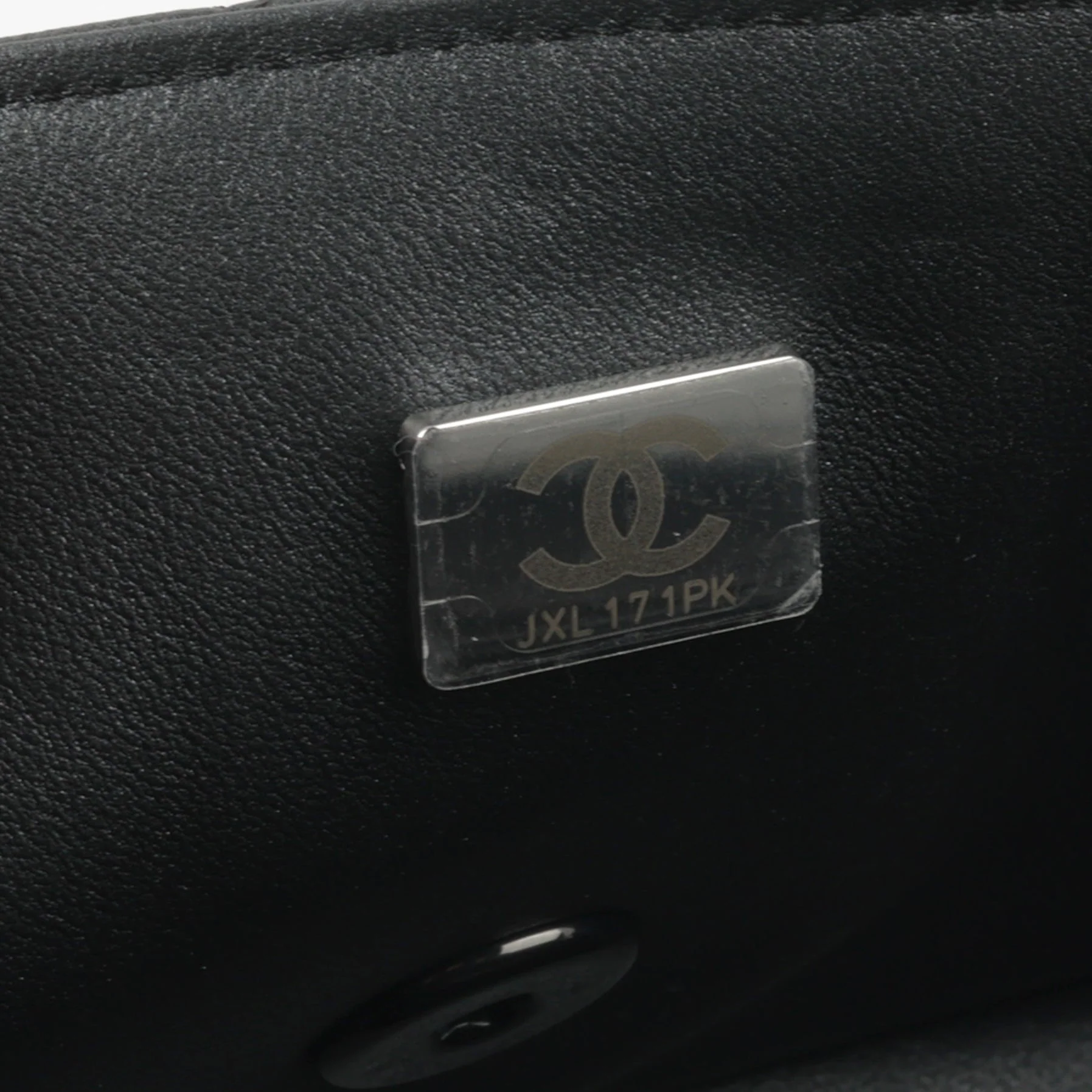 Chanel Mini Rectangular - So Black Iridescent Lambskin - Image 6