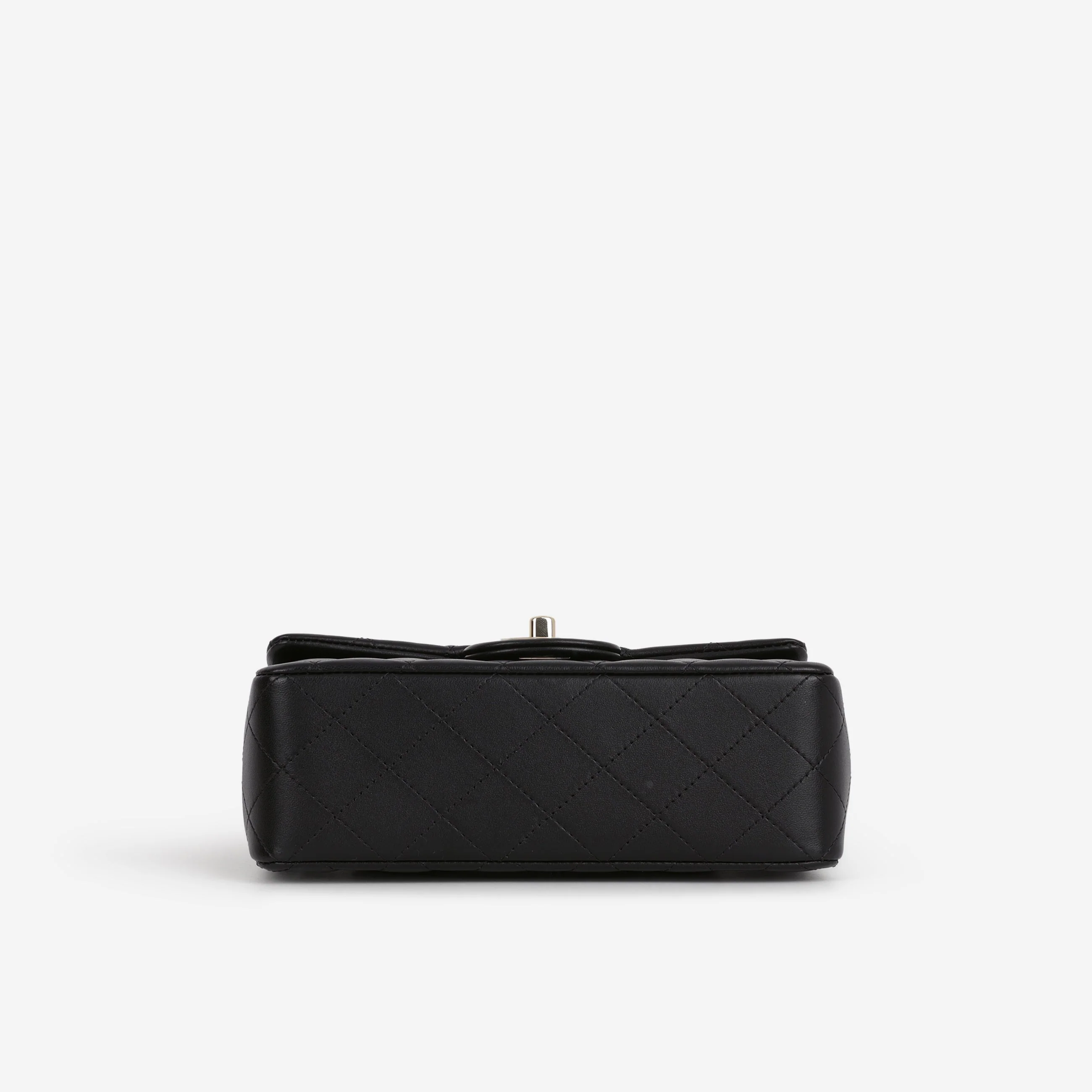 Chanel Mini Rectangular Top Handle - Black Lambskin | Champagne Gold Hardware - Image 4