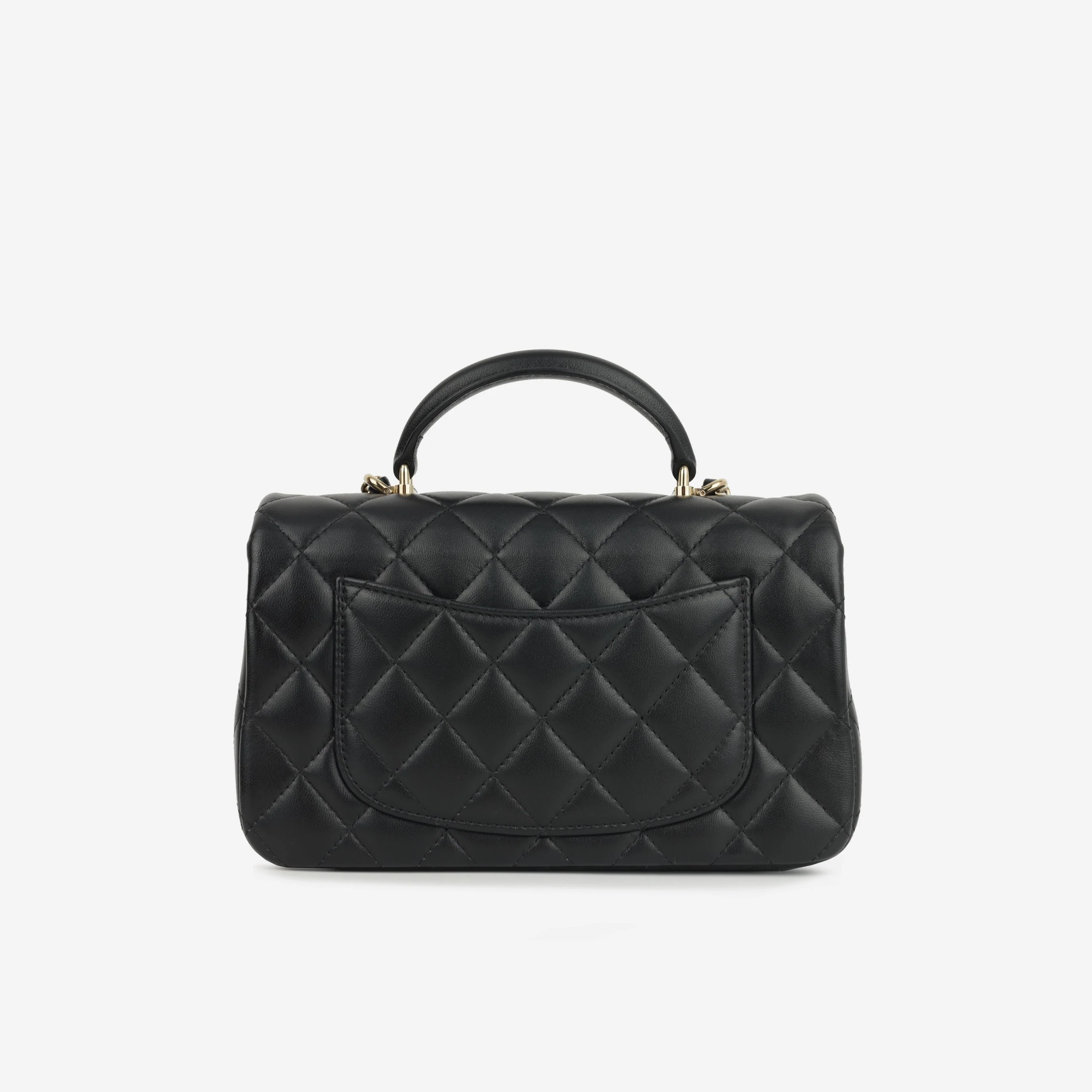 Chanel Mini Rectangular Top Handle | Champagne Gold Hardware - Image 3
