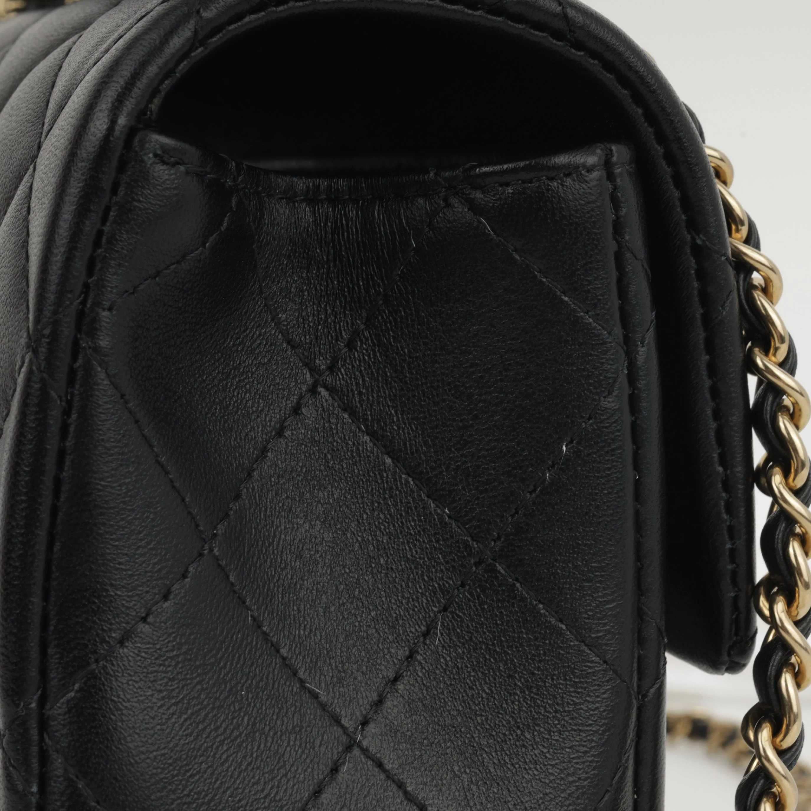 Chanel Mini Rectangular Top Handle | Champagne Gold Hardware - Image 5