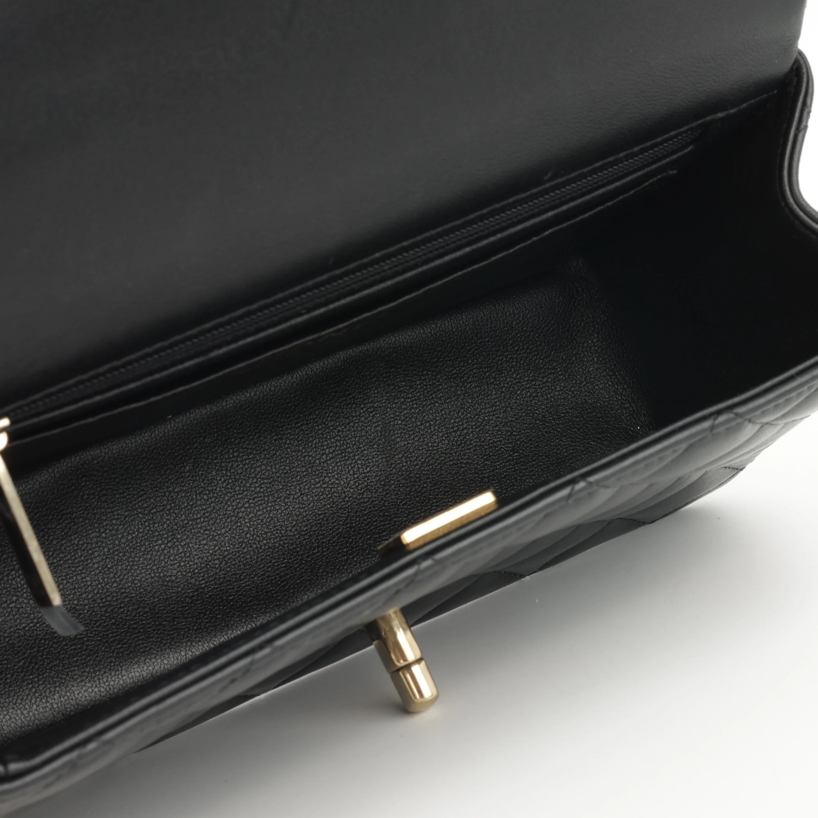 Chanel Mini Rectangular Top Handle | Champagne Gold Hardware - Image 6