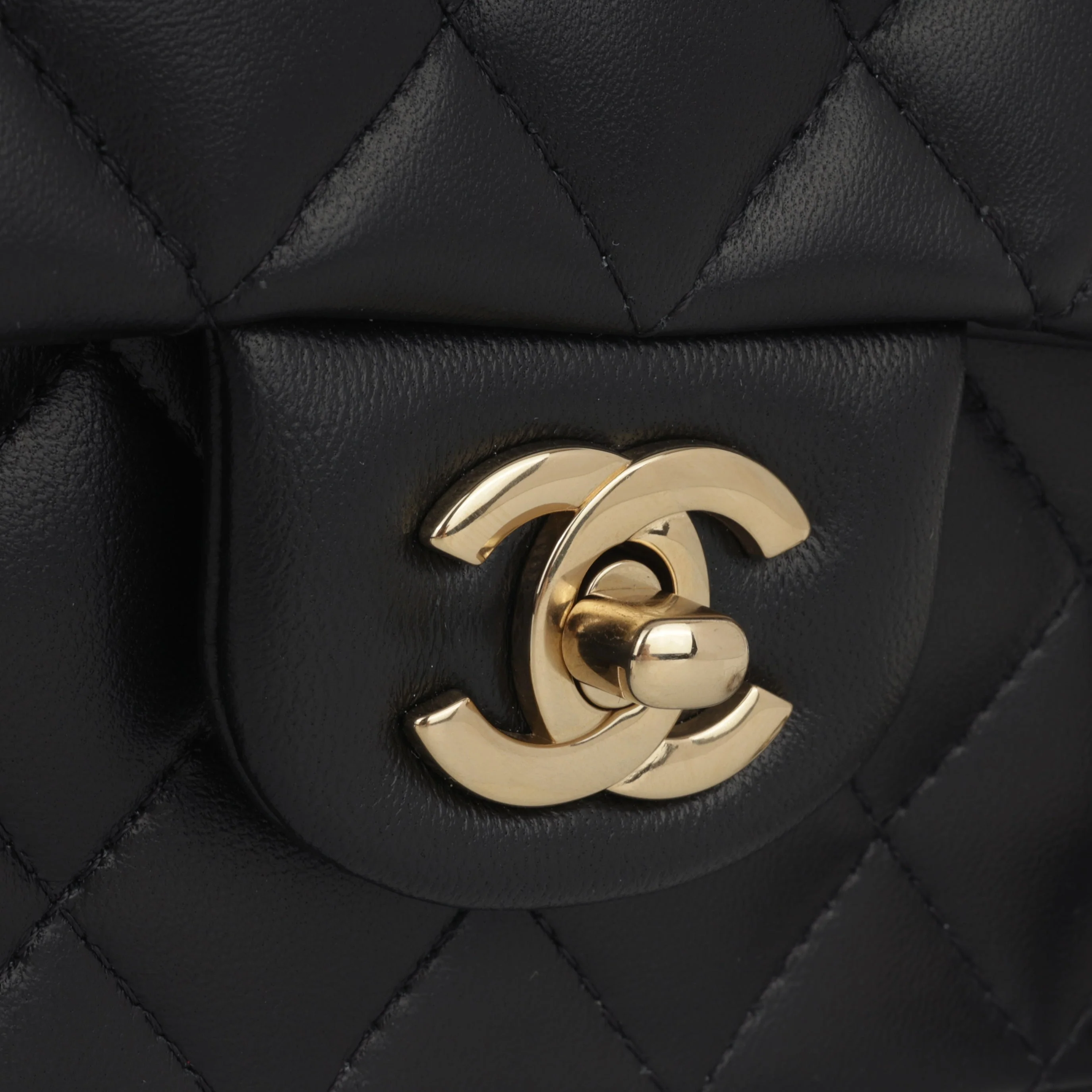 Chanel Mini Rectangular Top Handle | Champagne Gold Hardware - Image 8