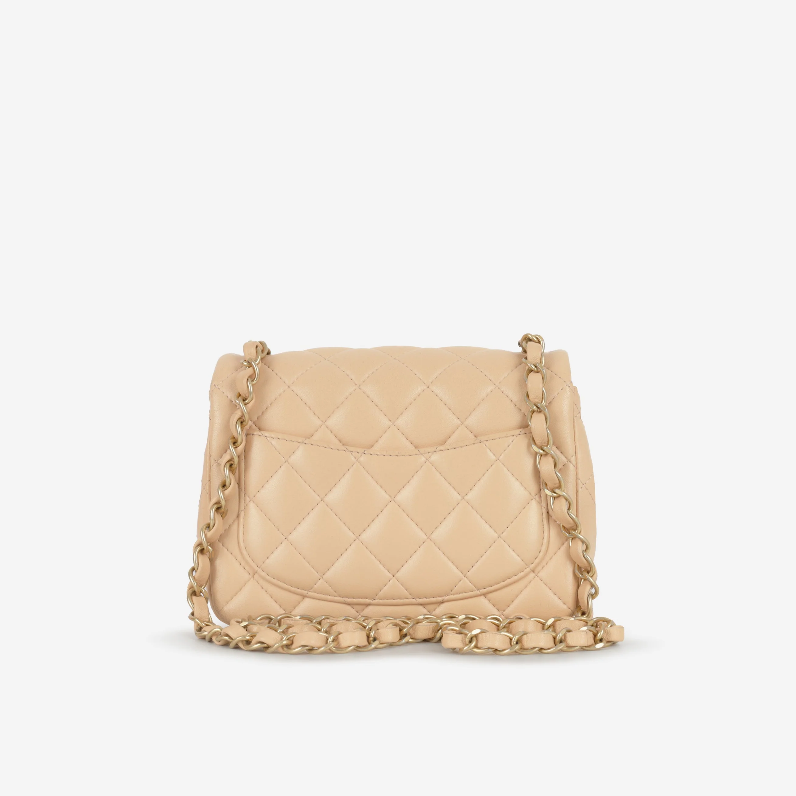 Chanel Mini Square - Beige Lambskin | Gold Hardware - Image 3