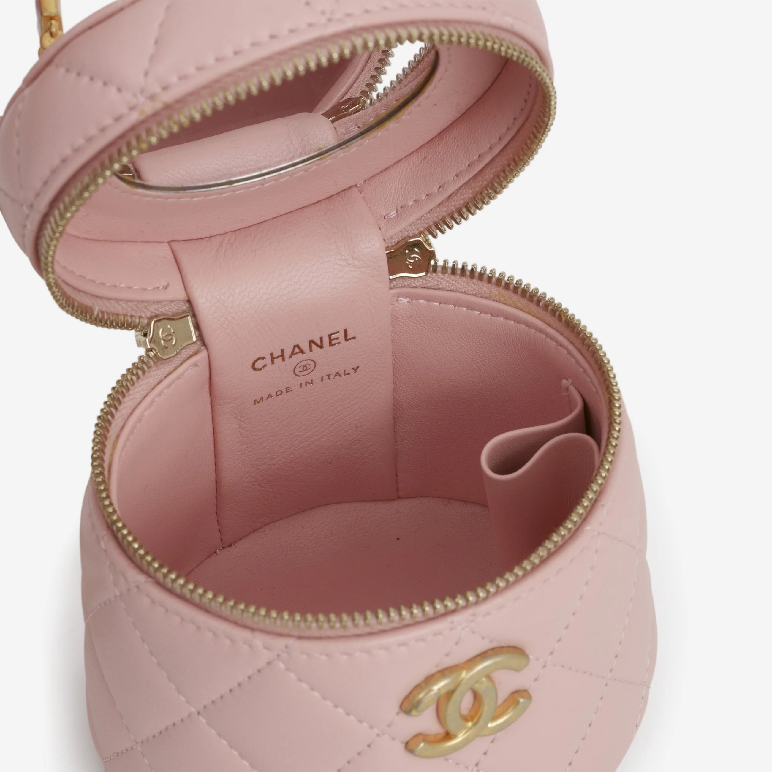 Chanel Mini Top Handle Vanity With Chain - Pink Lambskin | Gold Hardware - Image 5