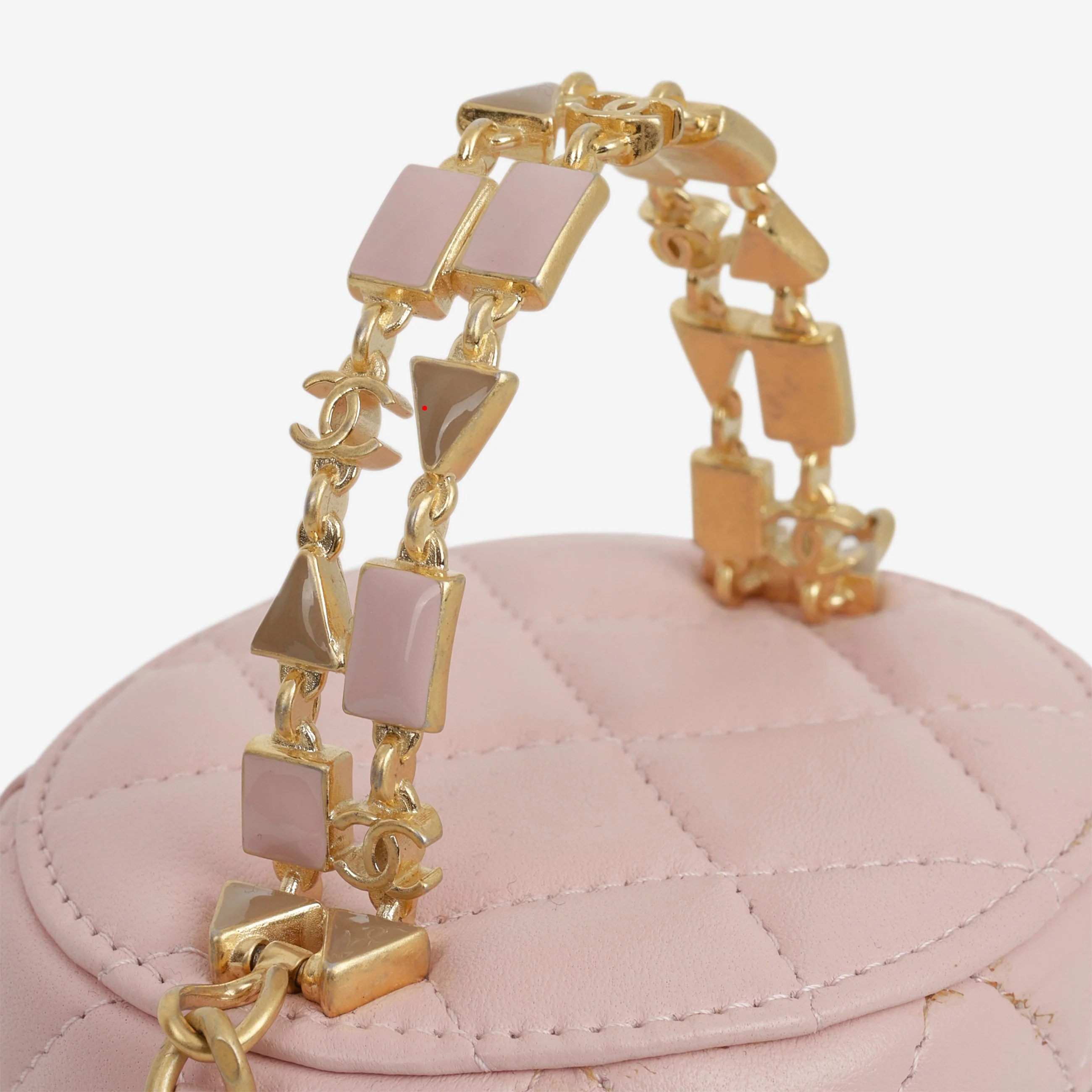 Chanel Mini Top Handle Vanity With Chain - Pink Lambskin | Gold Hardware - Image 6