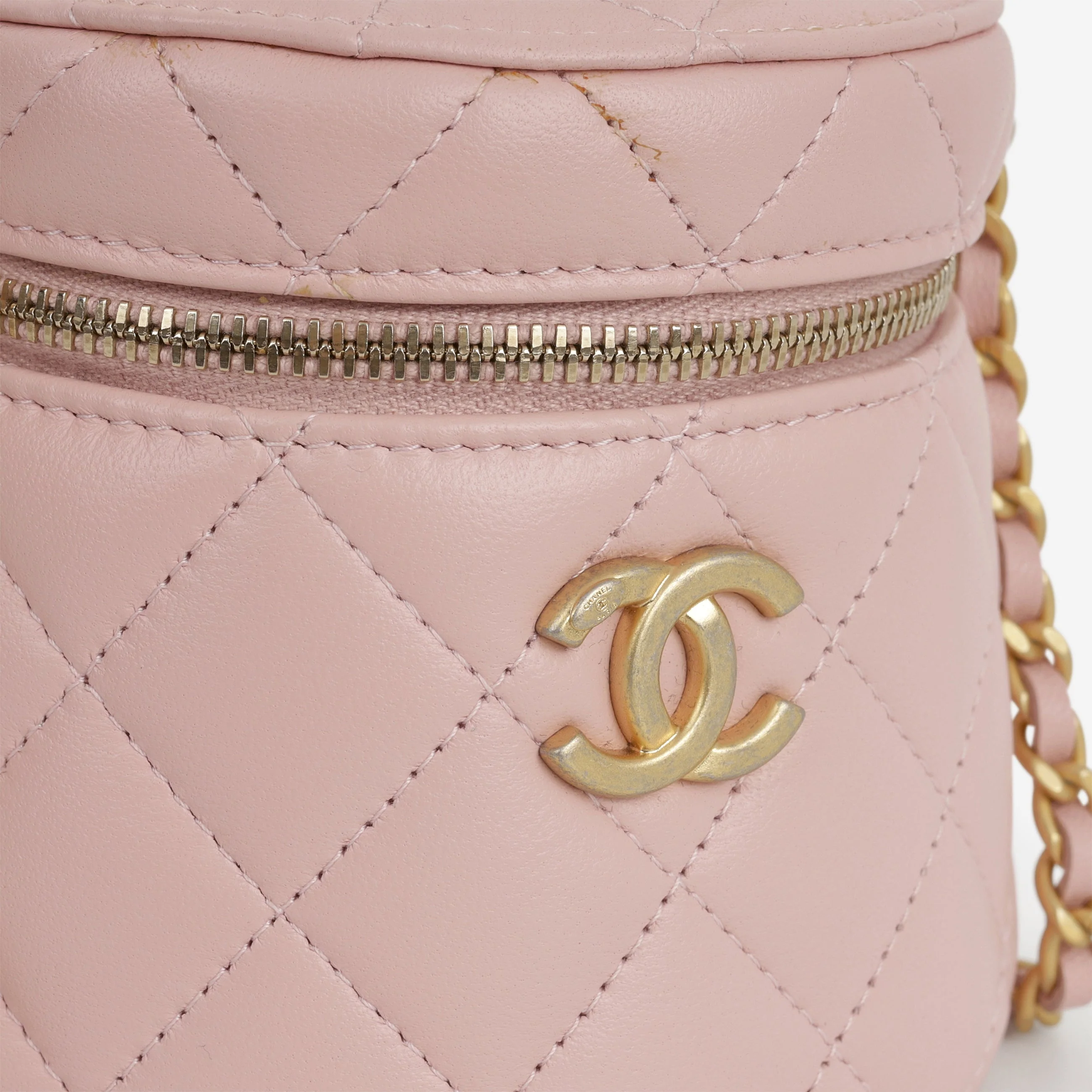 Chanel Mini Top Handle Vanity With Chain - Pink Lambskin | Gold Hardware - Image 8