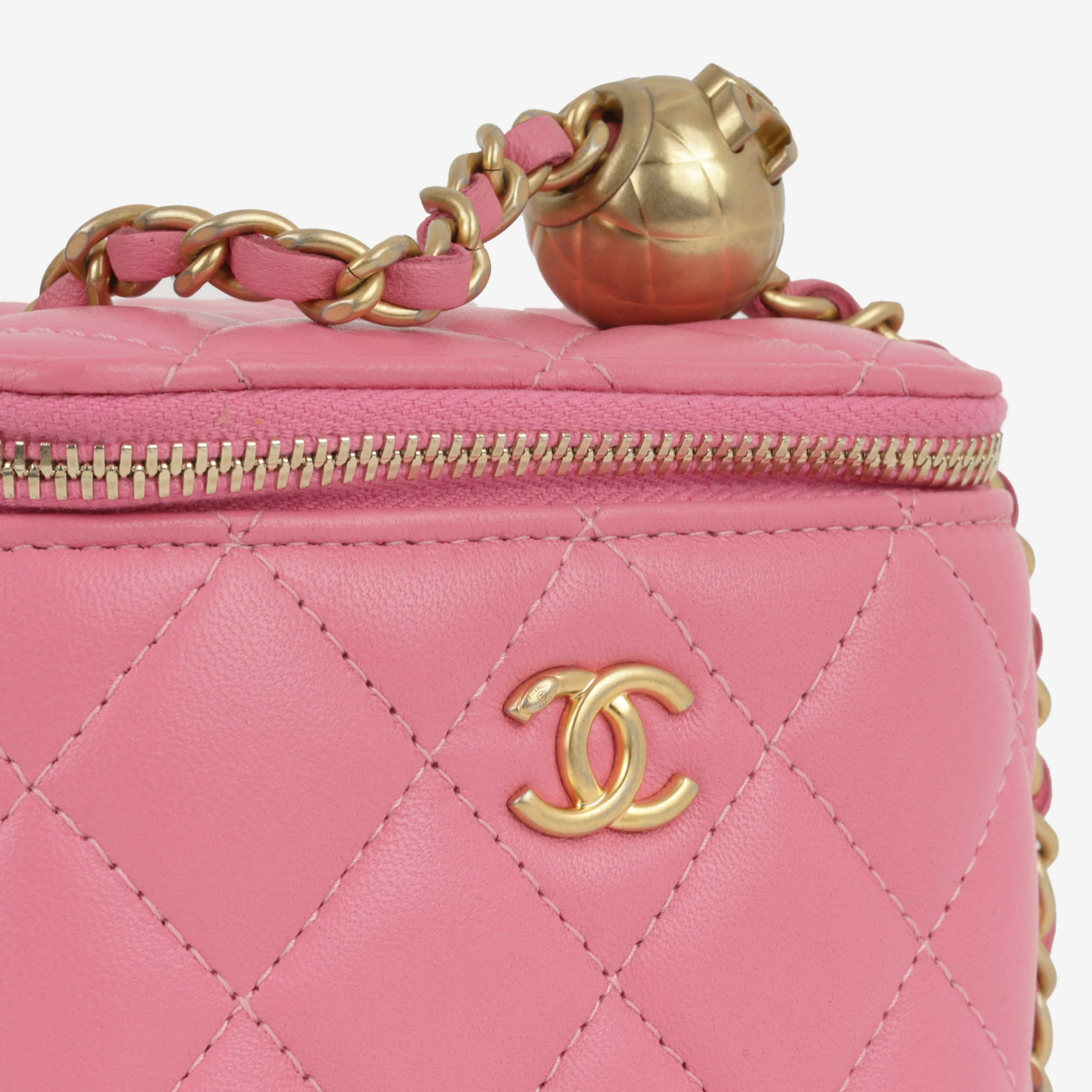 Chanel Mini Vanity Pearl Crush - Pink Lambskin | Gold Hardware - Image 8