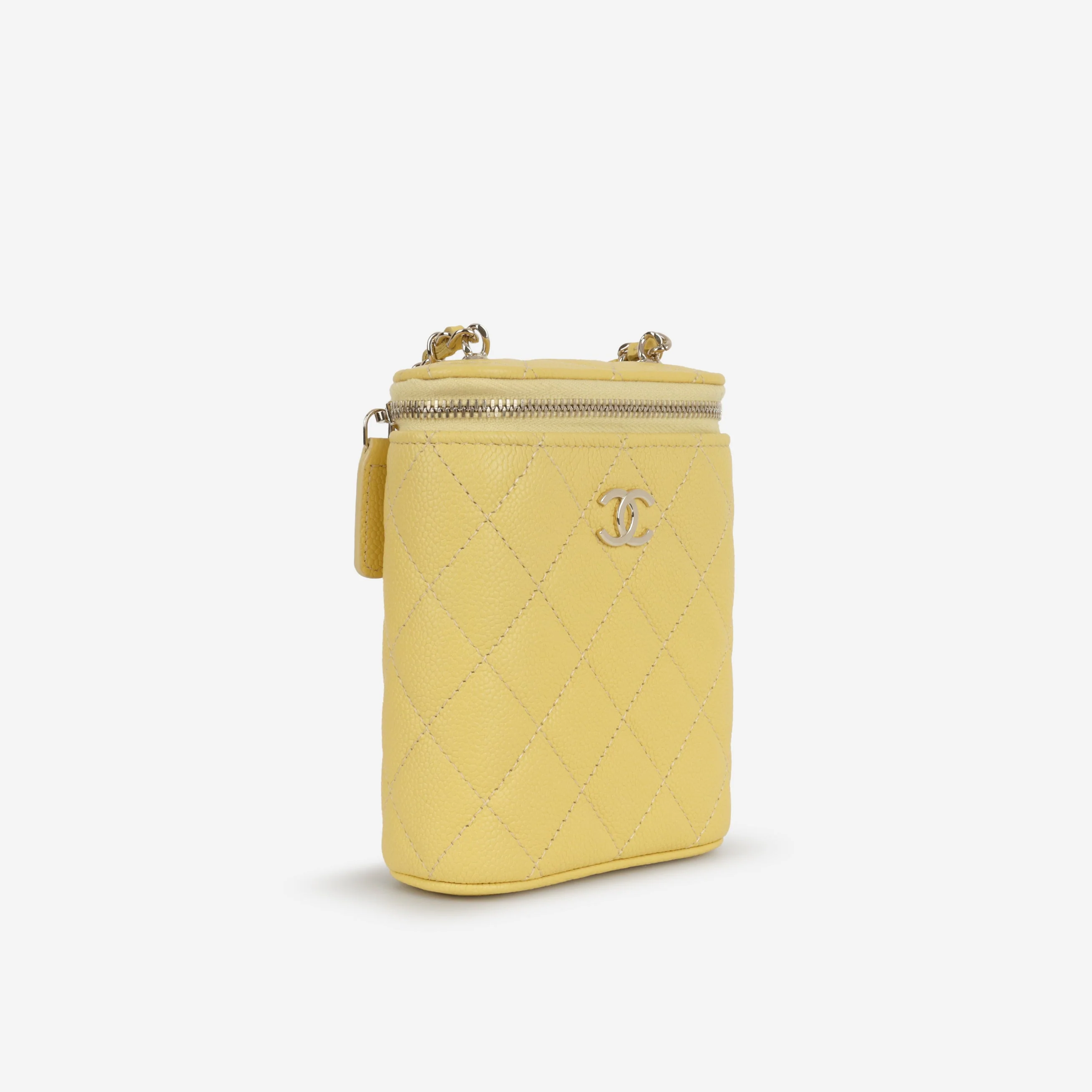 Chanel Mini Vertical Vanity on Chain - Yellow Caviar | Champagne Gold Hardware - Image 2