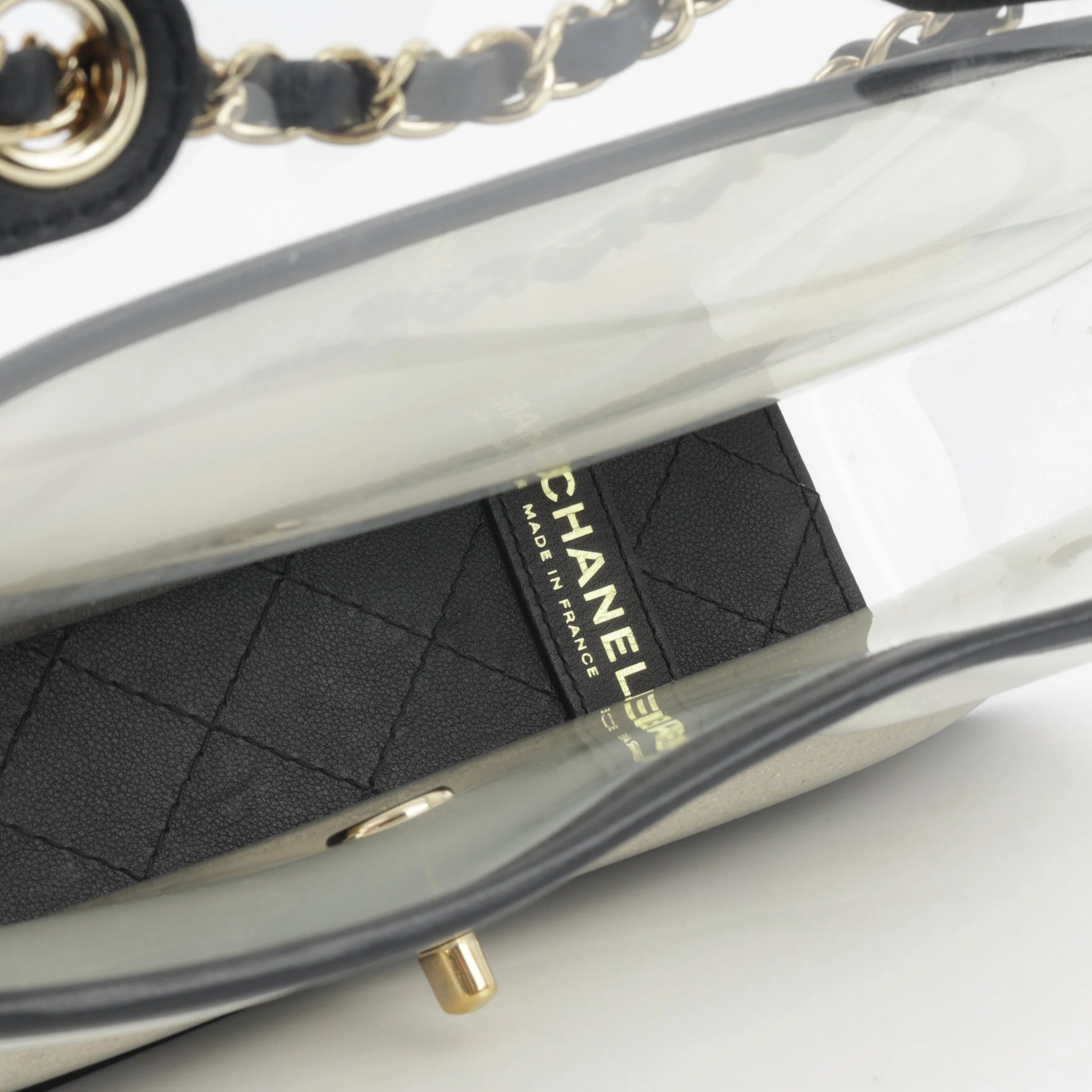 Chanel Sand by The Sea Flap - Clear PVC | Champagne Gold Hardware - Image 5