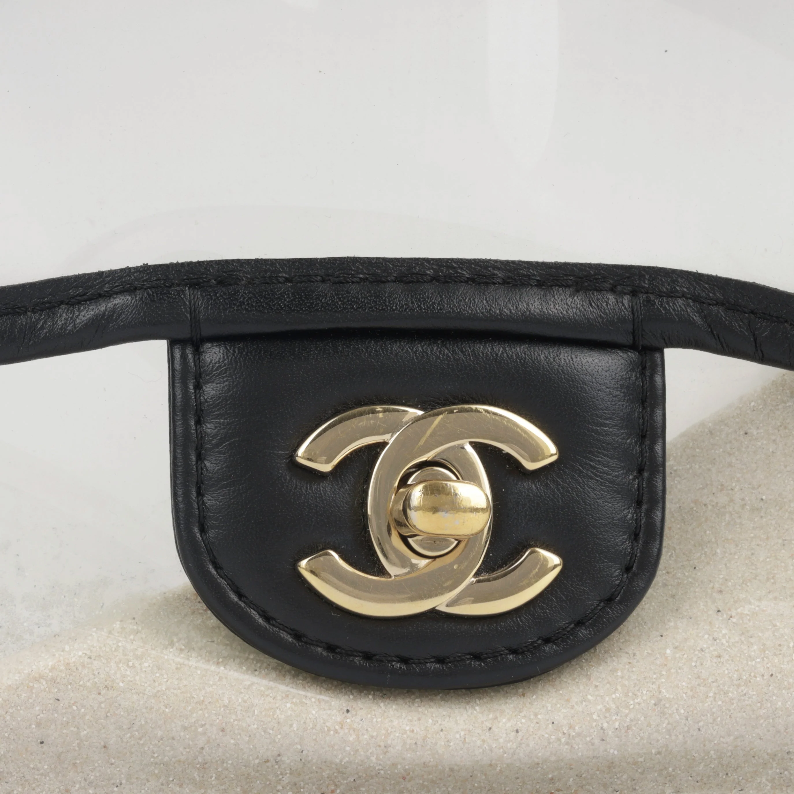 Chanel Sand by The Sea Flap - Clear PVC | Champagne Gold Hardware - Image 6