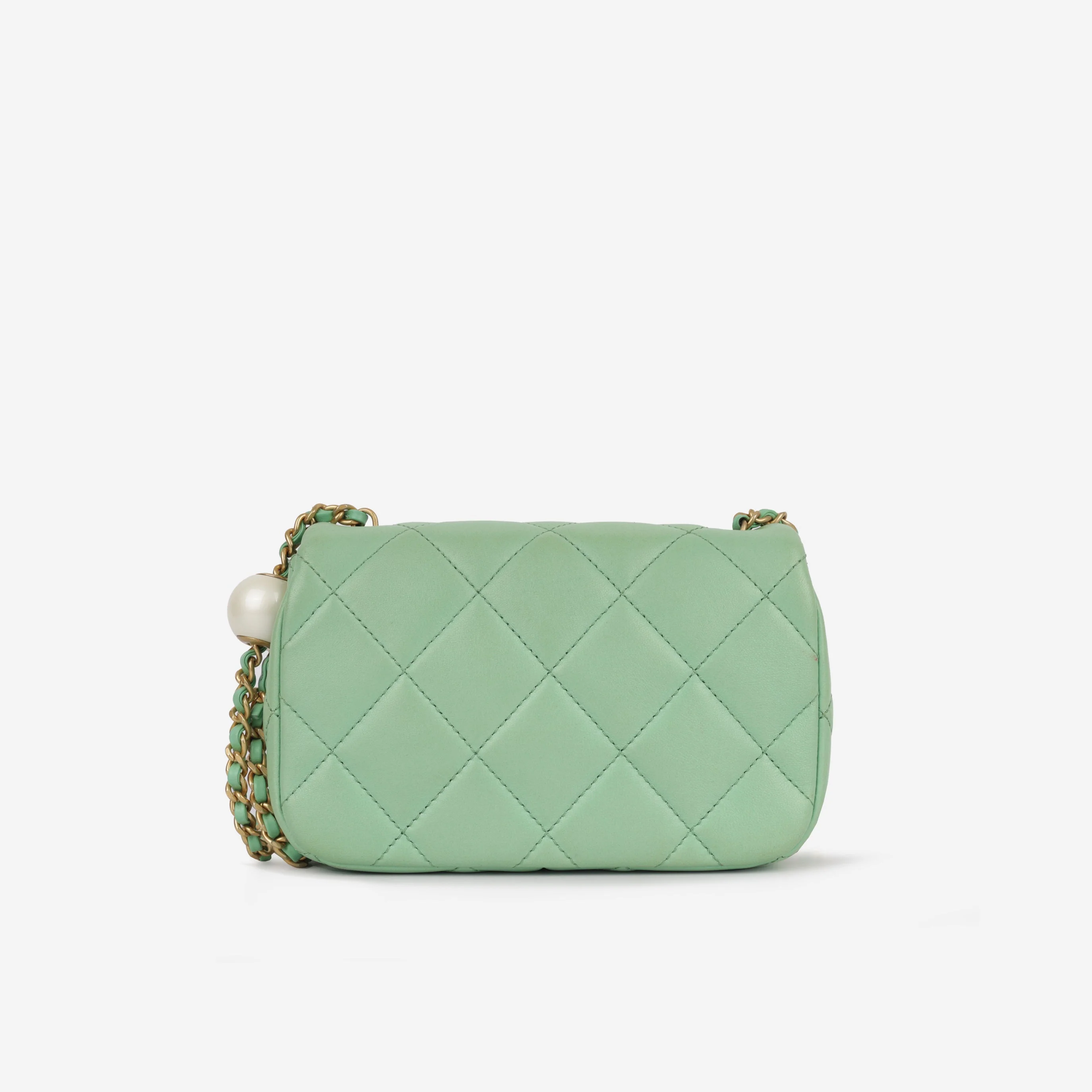 Chanel Seasonal Mini Square Pearl Crush | Brushed Gold Hardware - Image 4