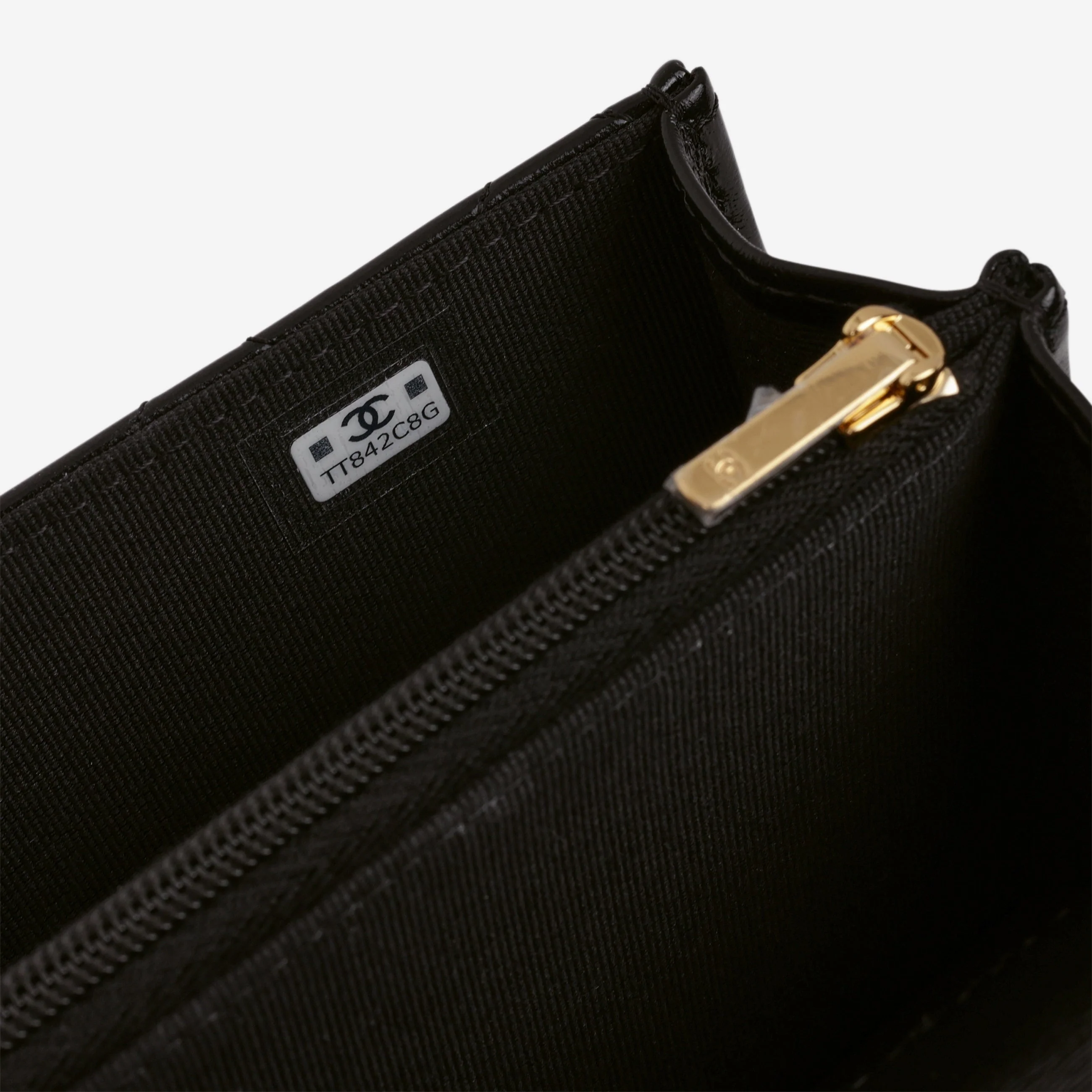 Chanel Seasonal Top Handle Wallet on Chain - Black Calfskin | Gold Hardware - Image 7