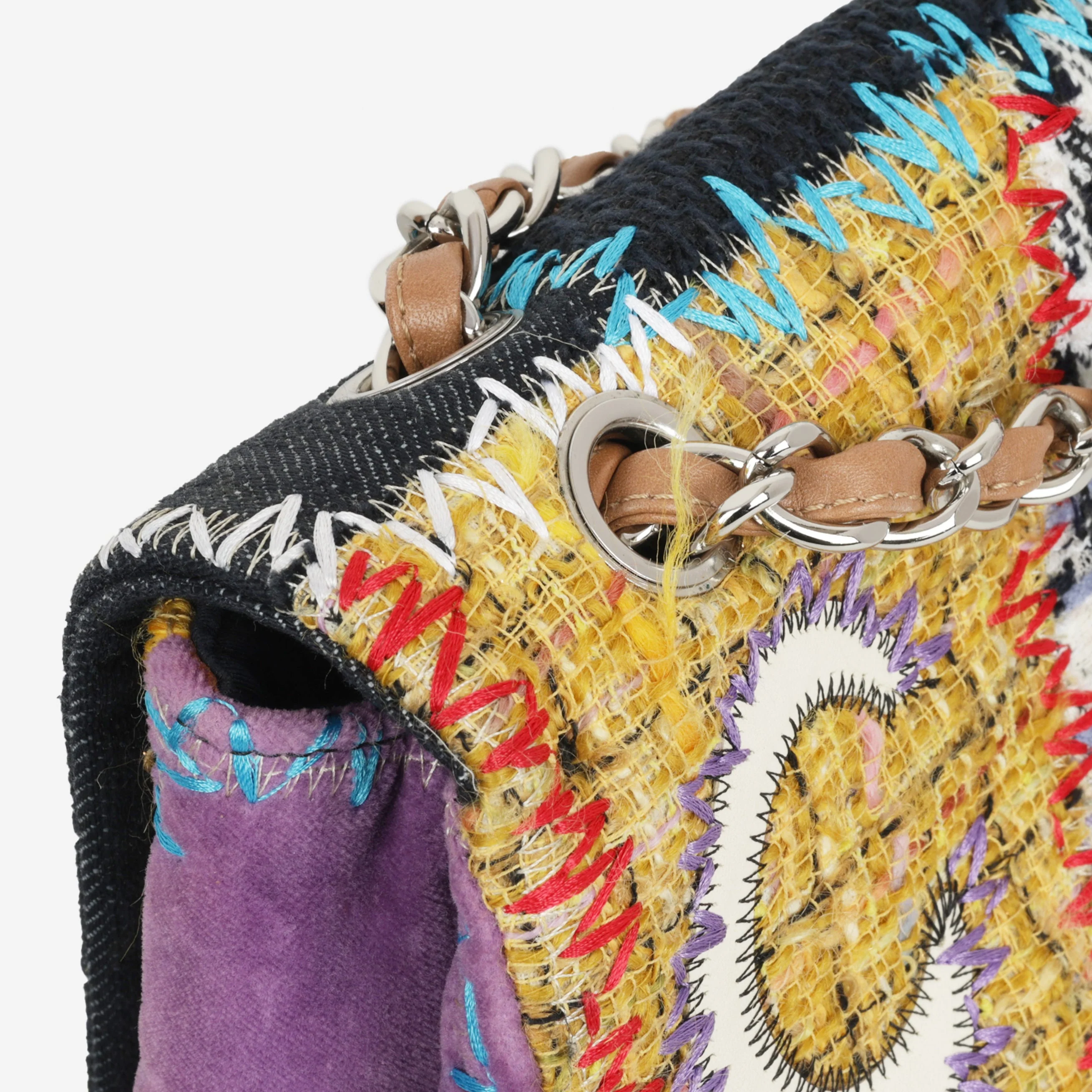 Chanel Single Flap Jumbo - Multi Patchwork | Silver Hardware - Image 5