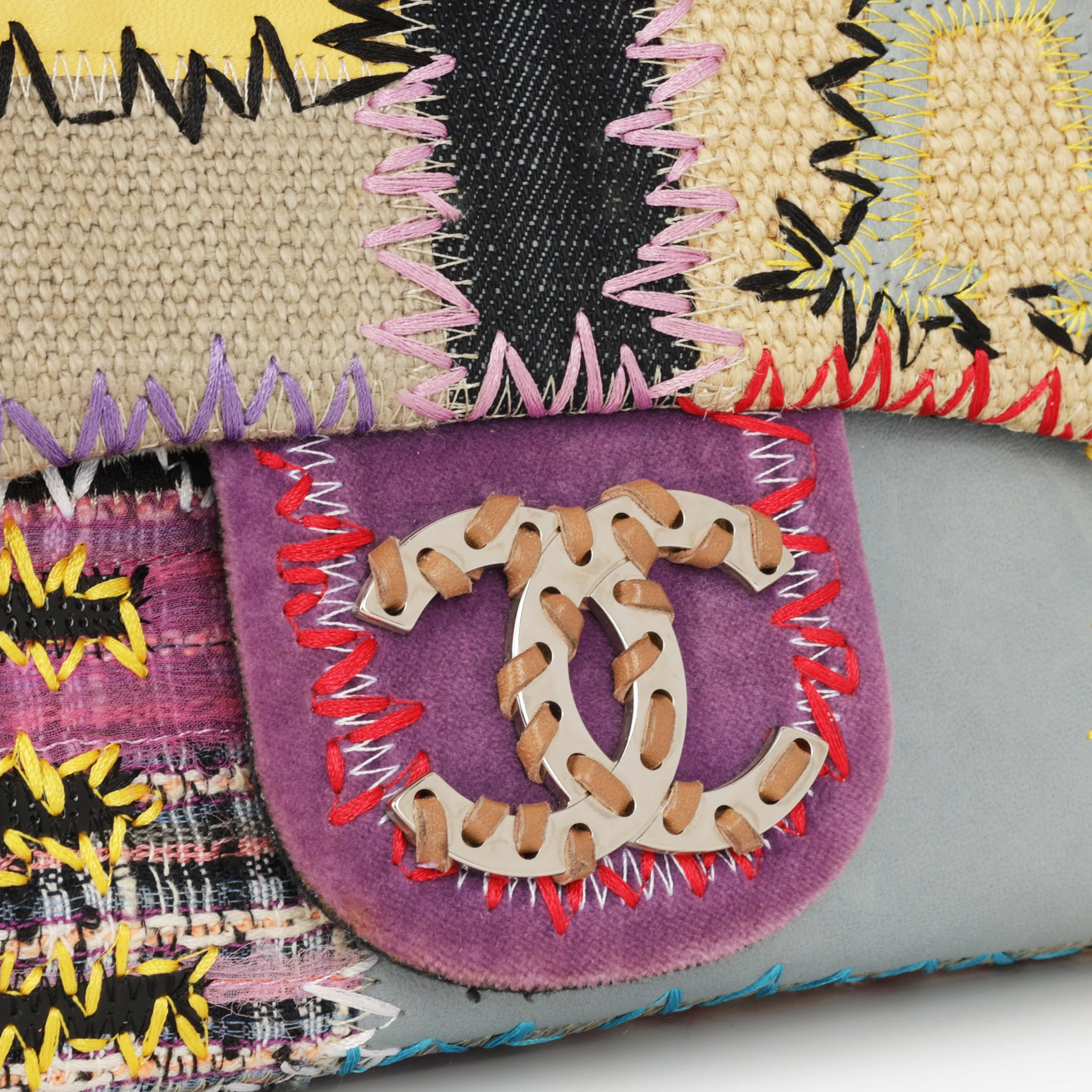 Chanel Single Flap Jumbo - Multi Patchwork | Silver Hardware - Image 9