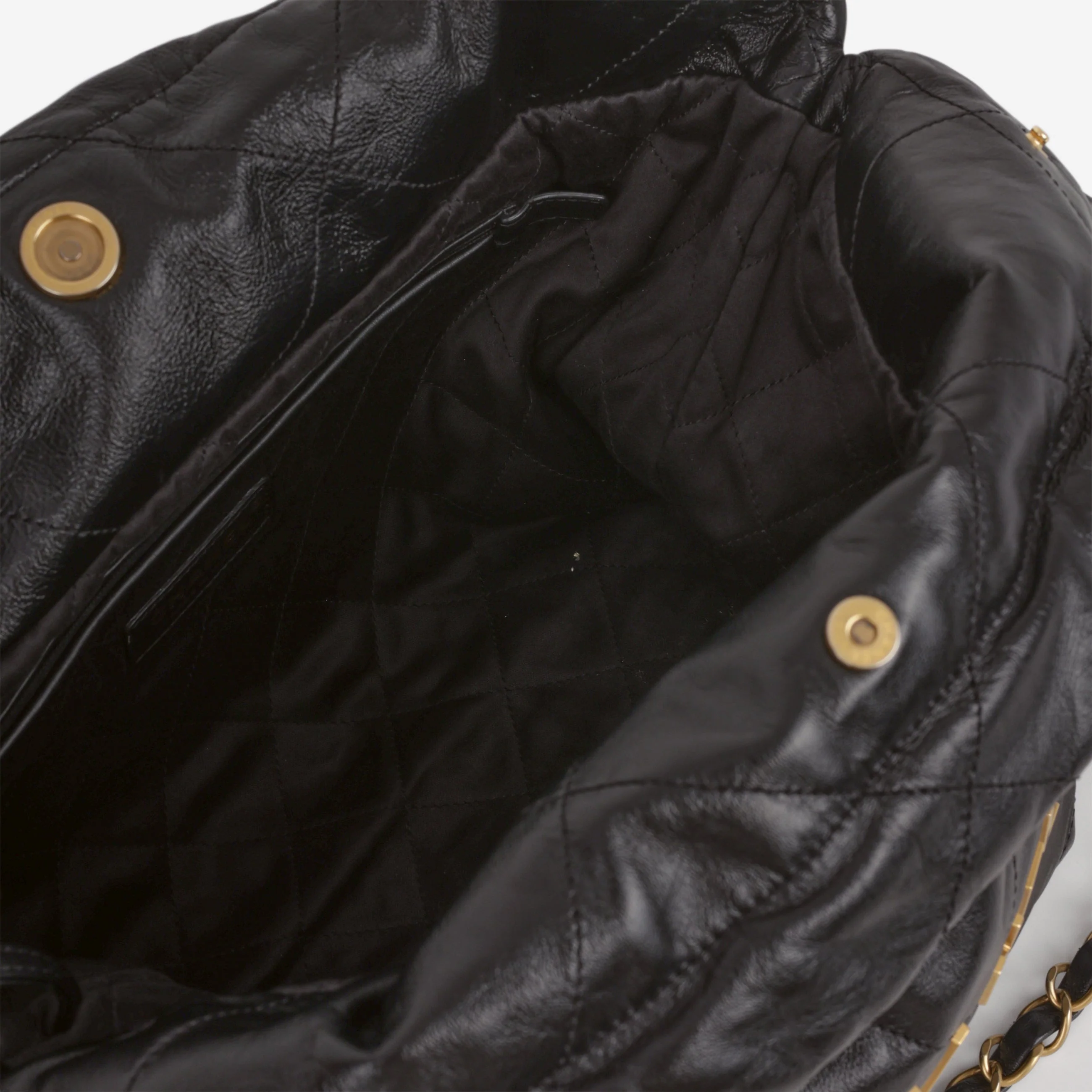 Chanel Small 22 Tote - Black Calfskin | Gold Hardware - Image 5
