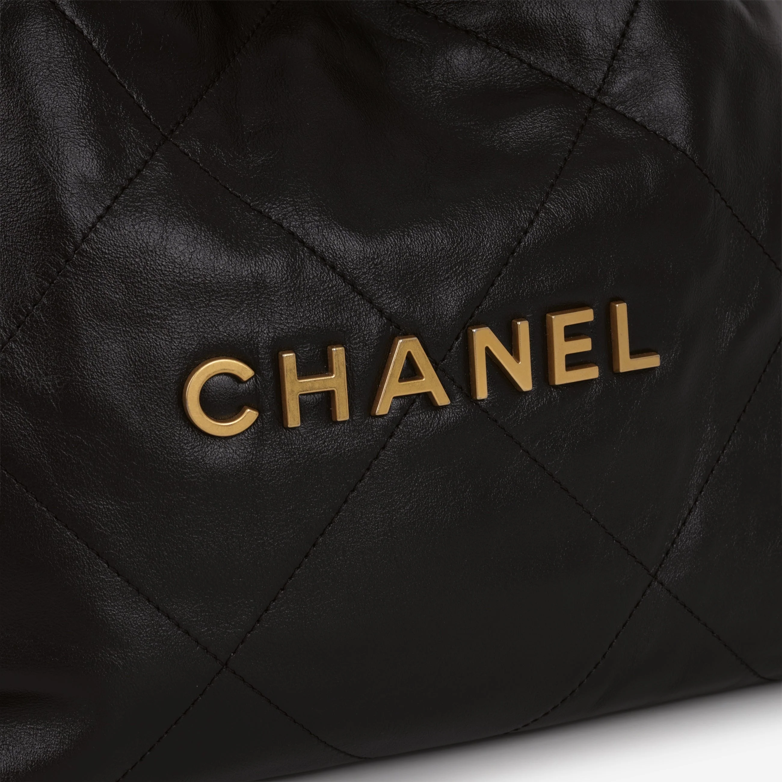 Chanel Small 22 Tote - Black Calfskin | Gold Hardware - Image 8