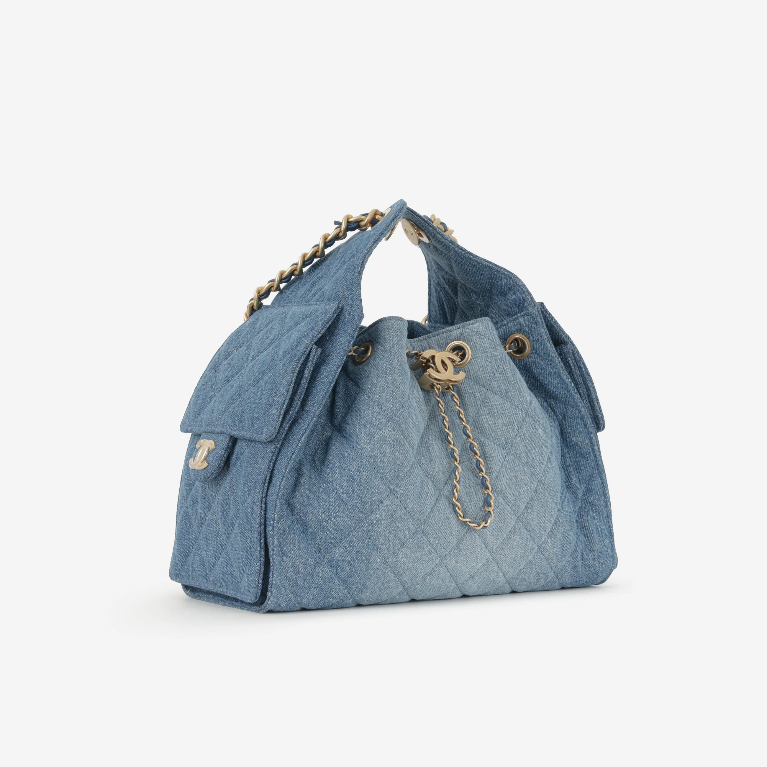 Chanel Small 25 Hobo - Blue Denim | Gold Hardware - Image 2