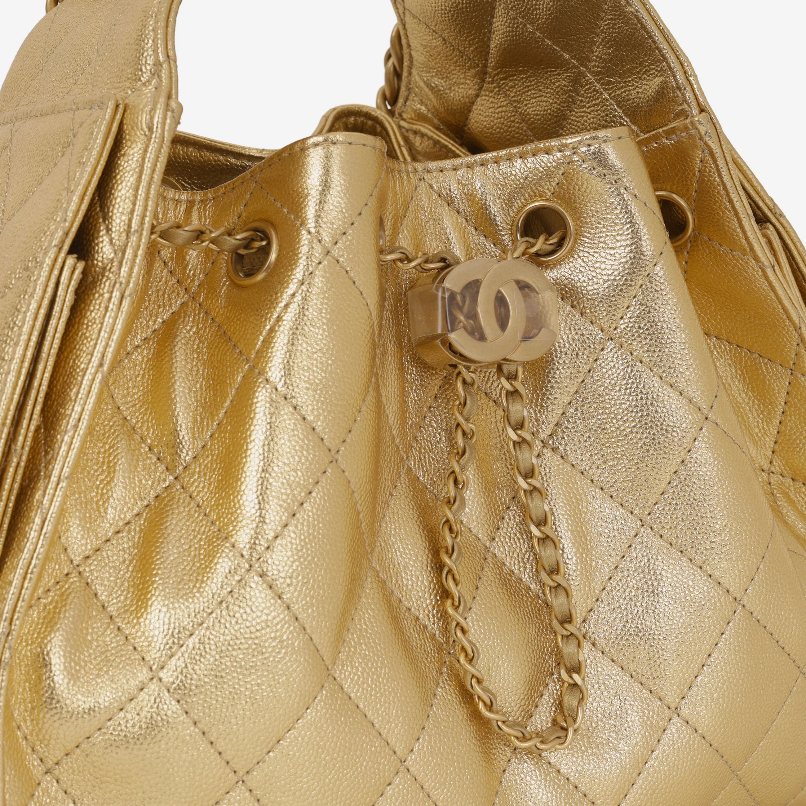 Chanel Small 25 Hobo - Gold Caviar | Gold Hardware - Image 7