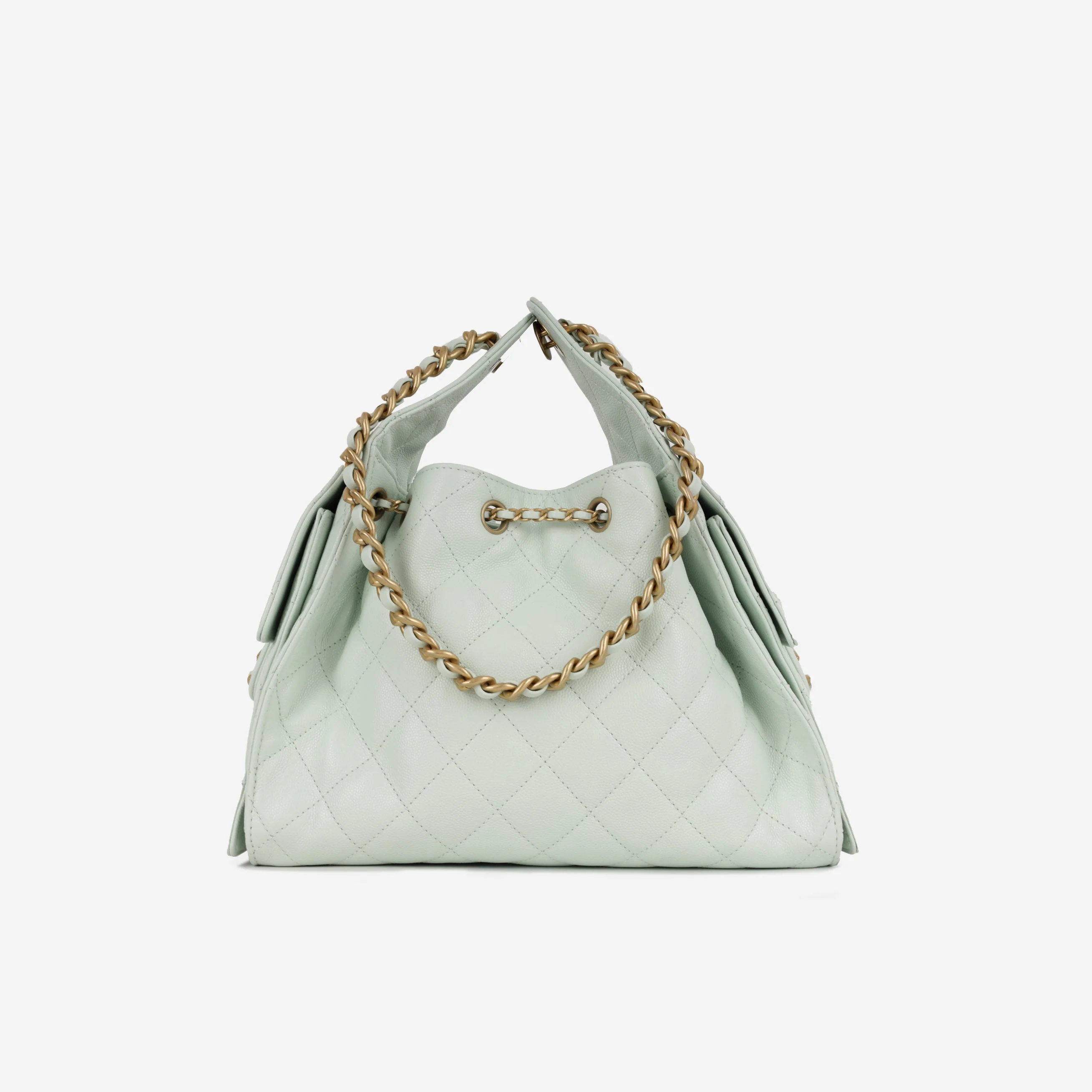 Chanel Small 25 Hobo - Mint Caviar | Gold Hardware - Image 2