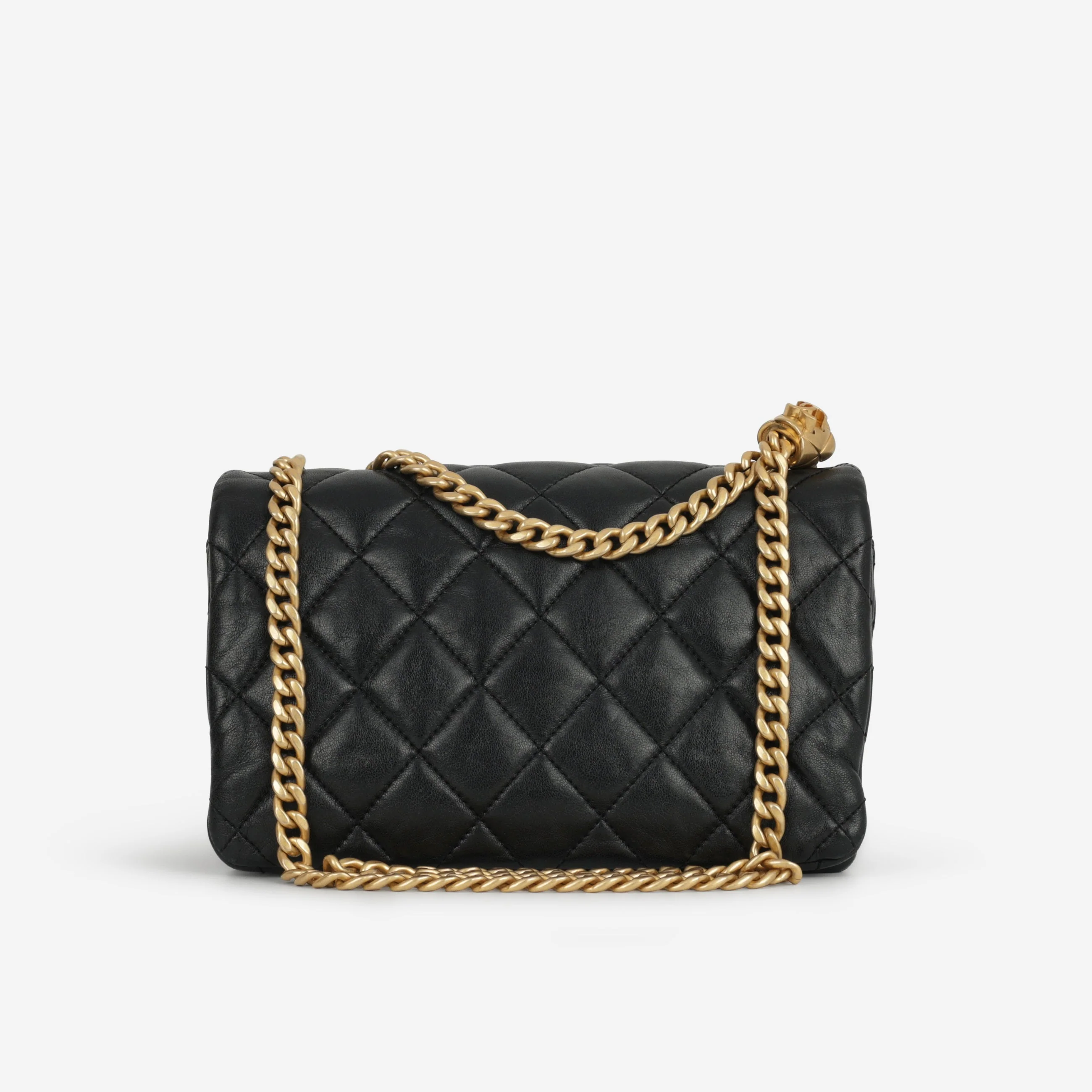 Chanel Small All Slide Adjustable Chain Flap - Black Lambskin | Gold Hardware - Image 3