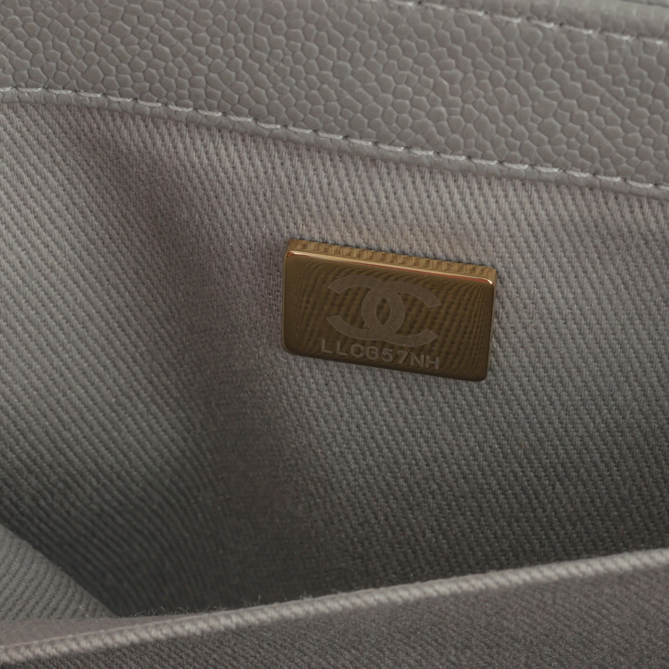 Chanel Small Business Affinity - Grey Caviar | Champagne Gold Hardware - Image 6