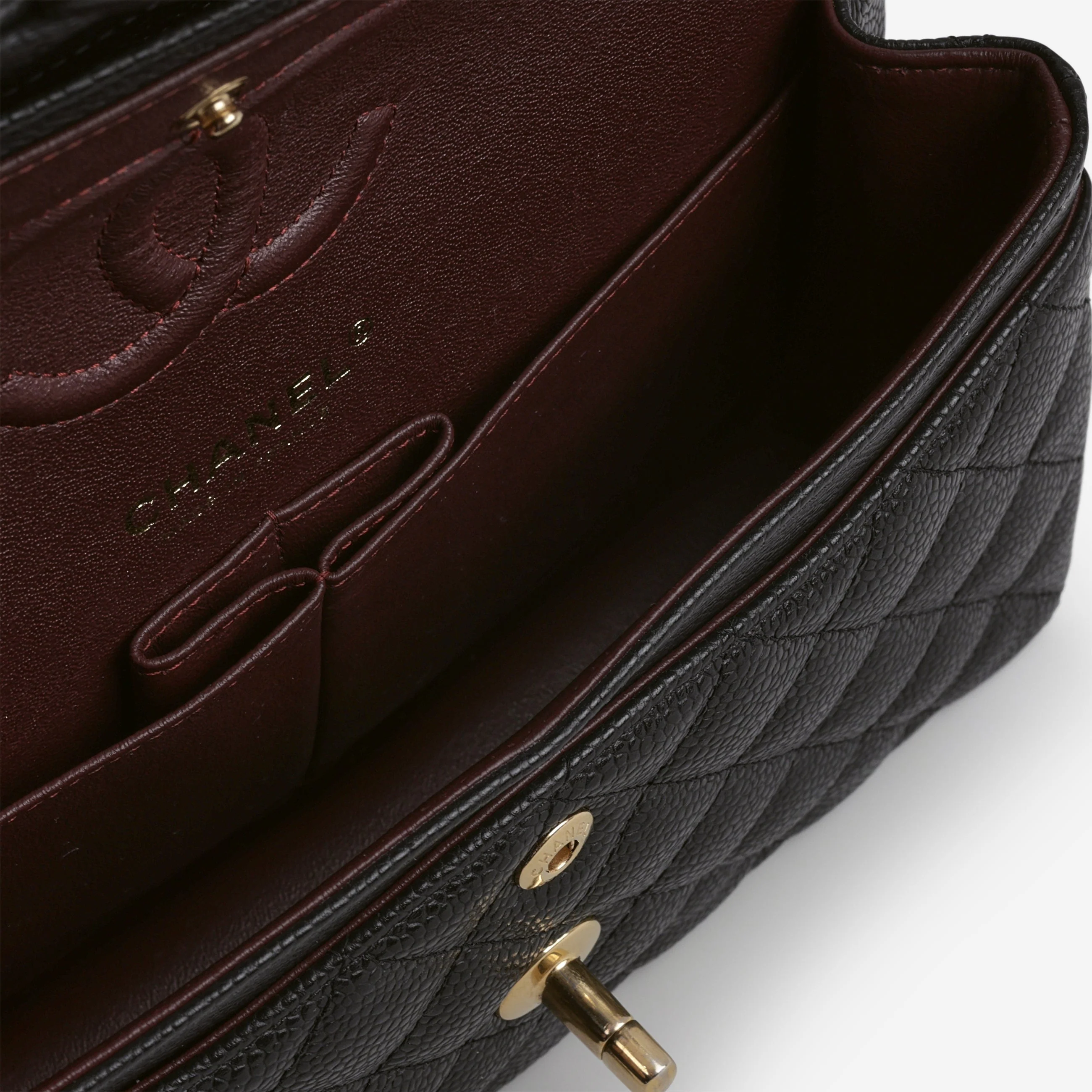 Chanel Small Classic Flap - Black Caviar | Gold Hardware - Image 6