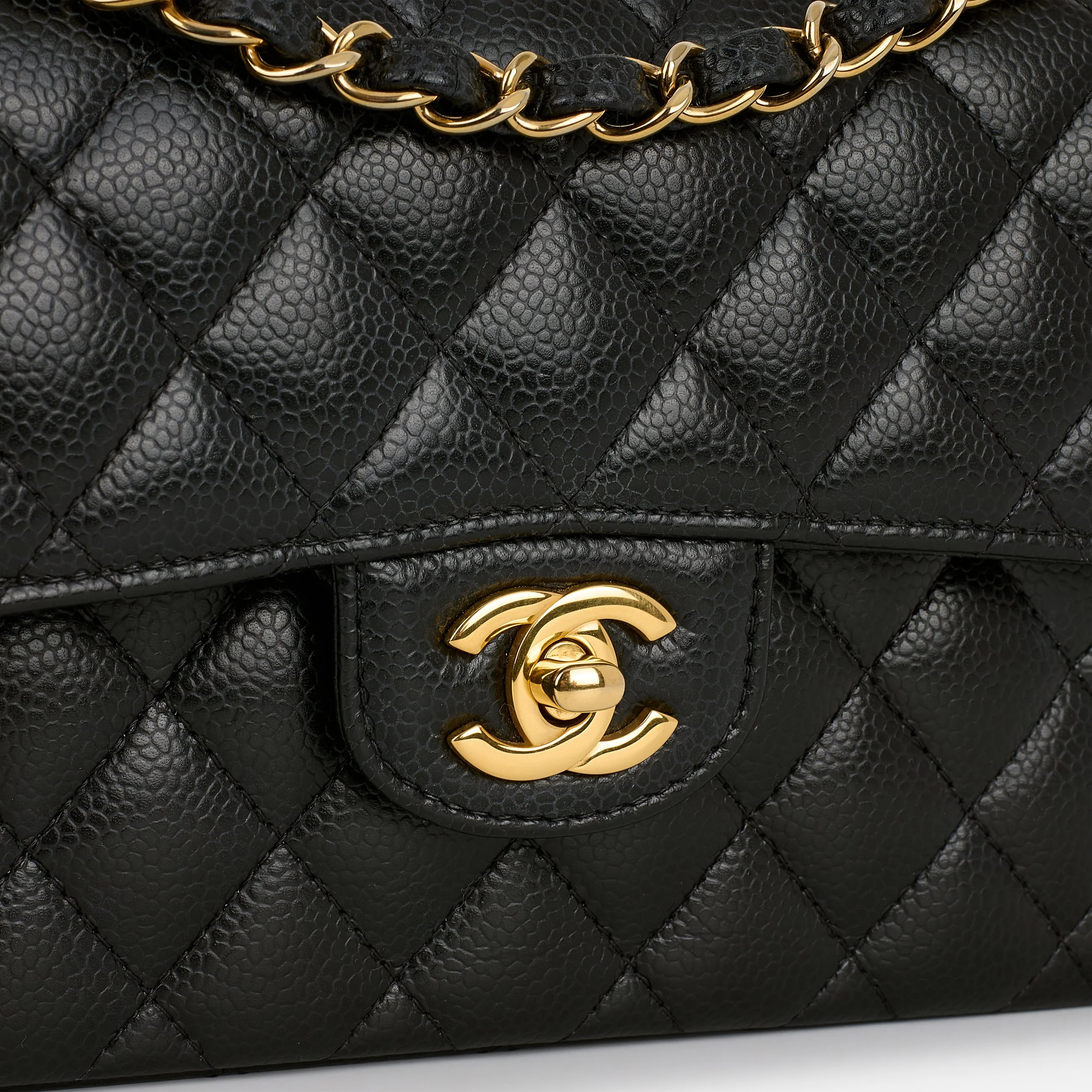Chanel Small Classic Flap - Black Caviar | Gold Hardware - Image 8