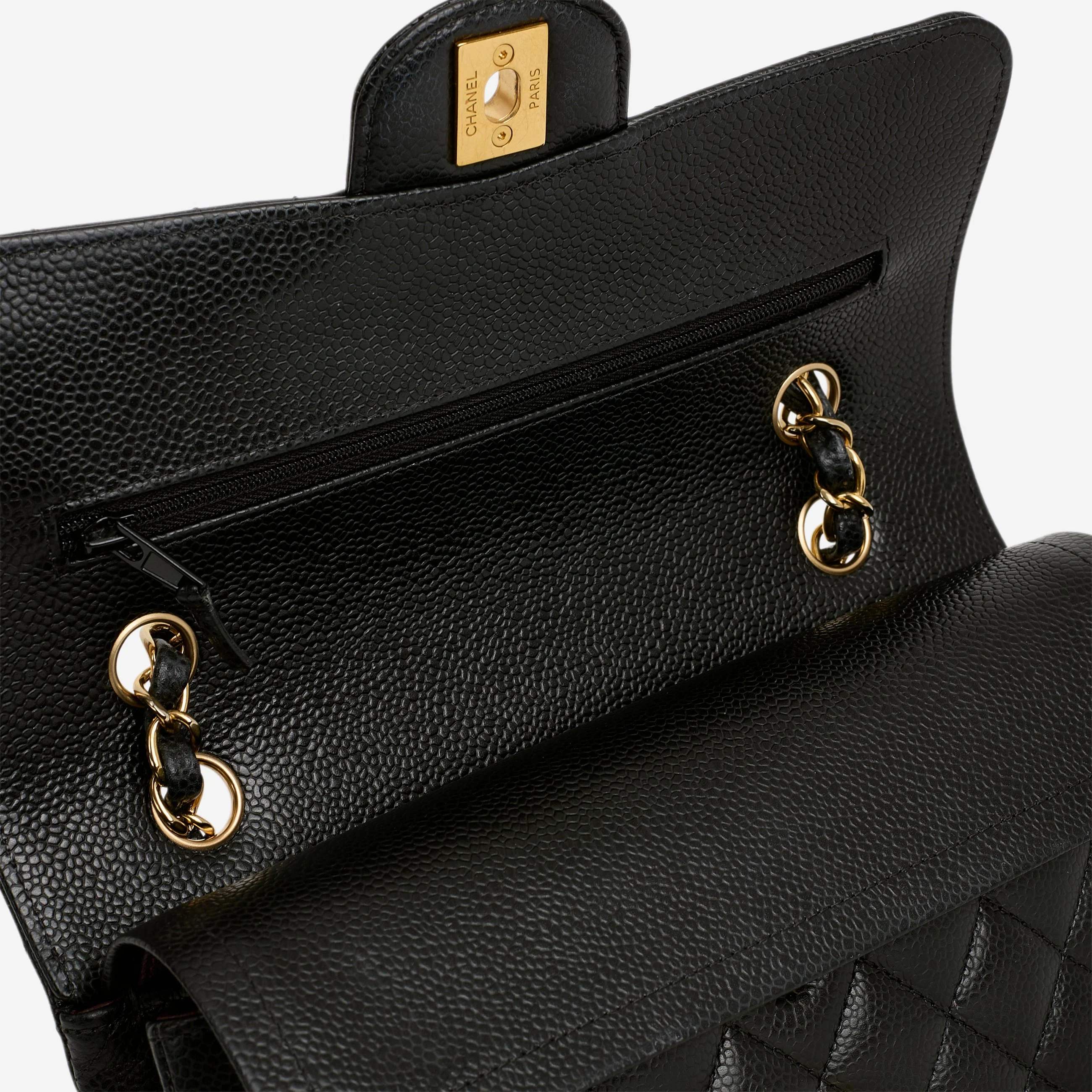 Chanel Small Classic Flap - Black Caviar | Gold Hardware - Image 9