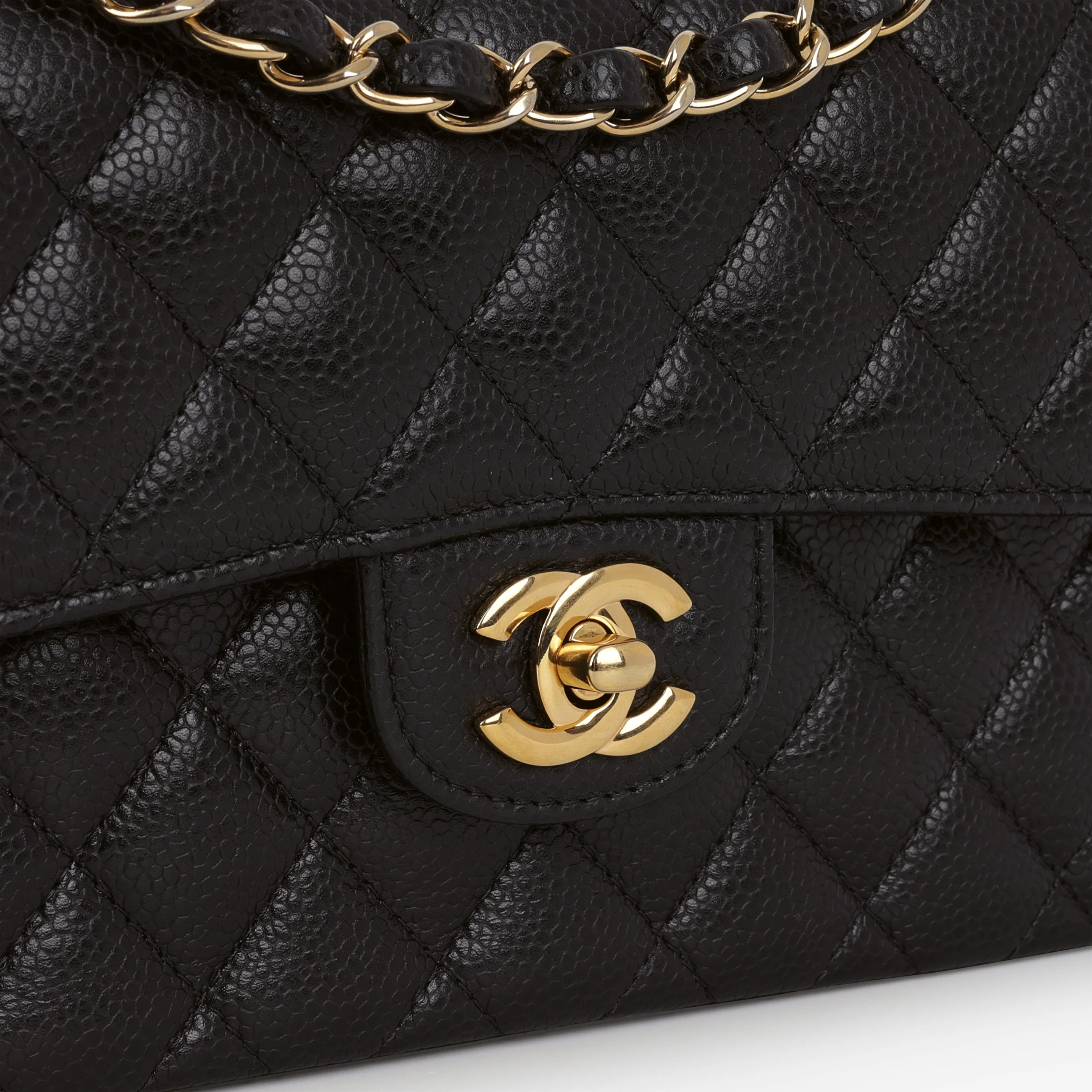 Chanel Small Classic Flap - Black Caviar | Gold Hardware - Image 8
