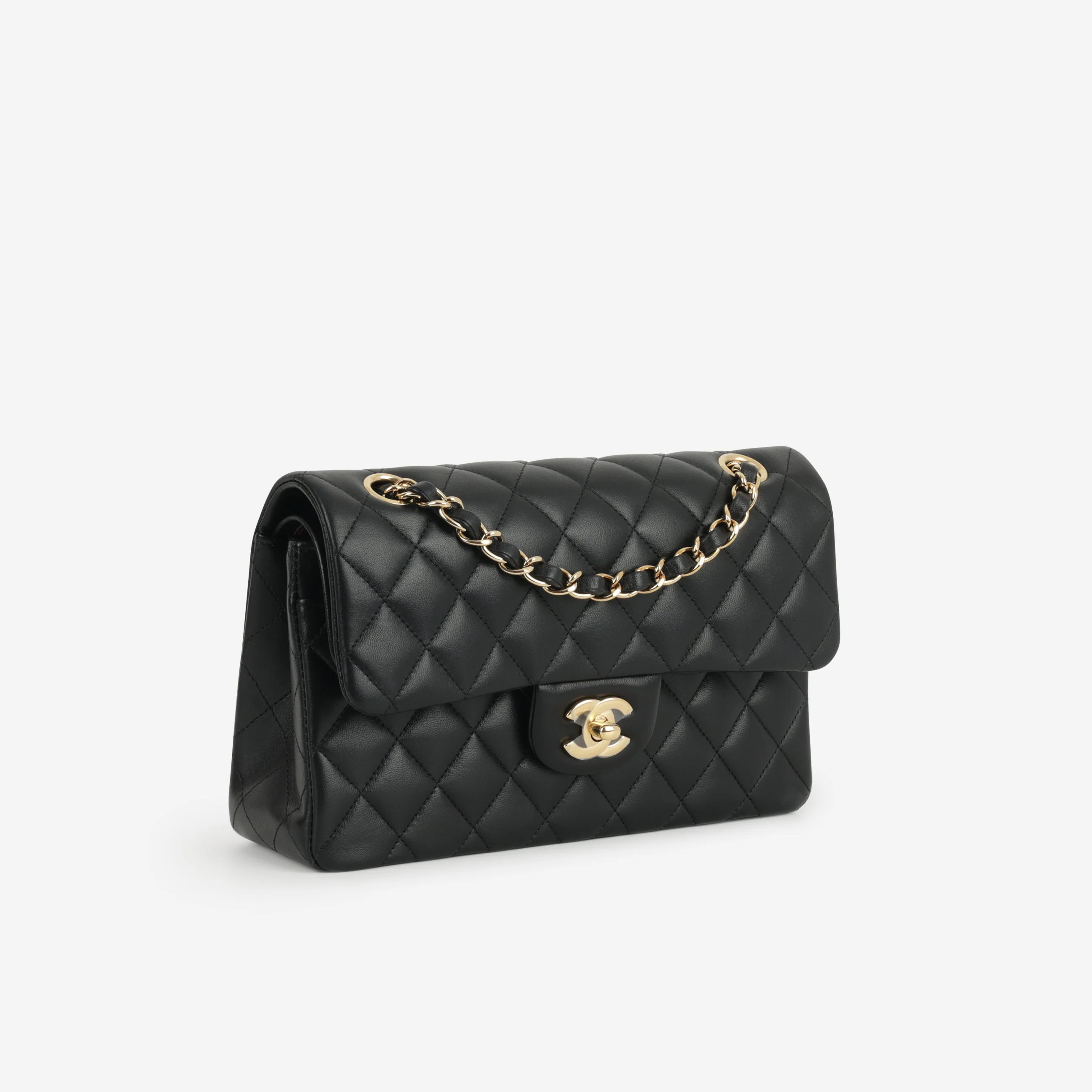 Chanel Small Classic Flap - Black Lambskin | Gold Hardware - Image 2