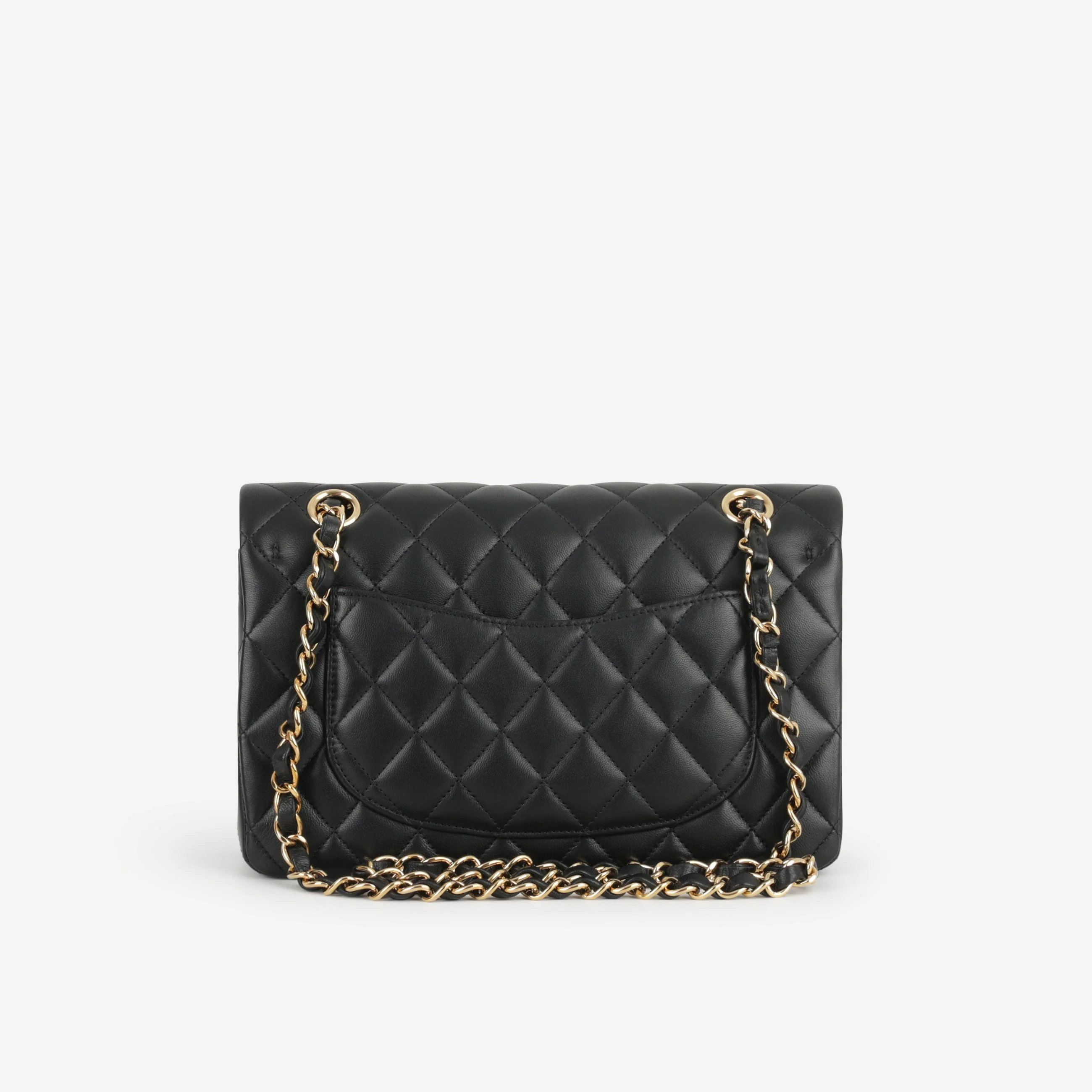 Chanel Small Classic Flap - Black Lambskin | Gold Hardware - Image 3