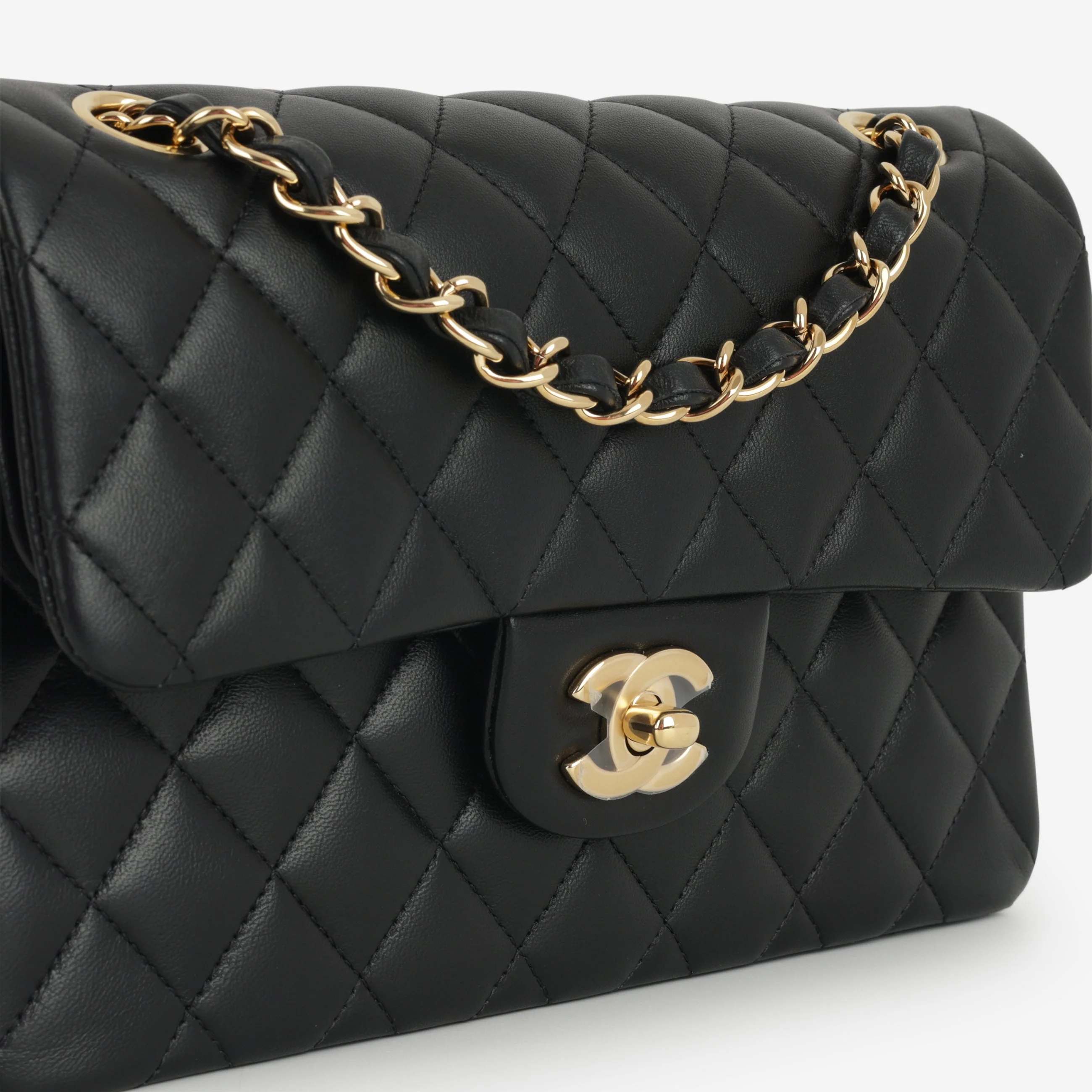 Chanel Small Classic Flap - Black Lambskin | Gold Hardware - Image 7