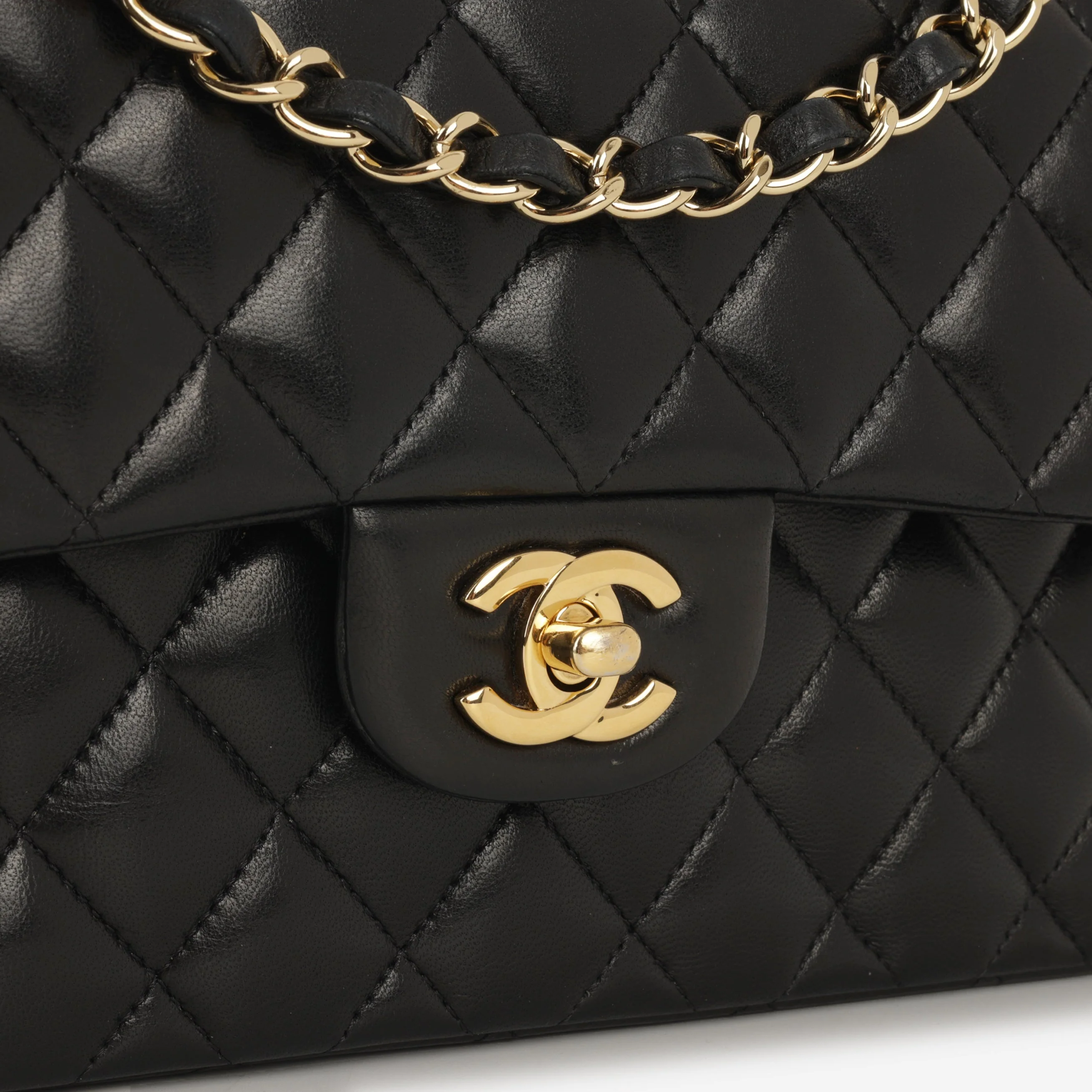 Chanel Small Classic Flap - Black Lambskin | Gold Hardware - Image 7