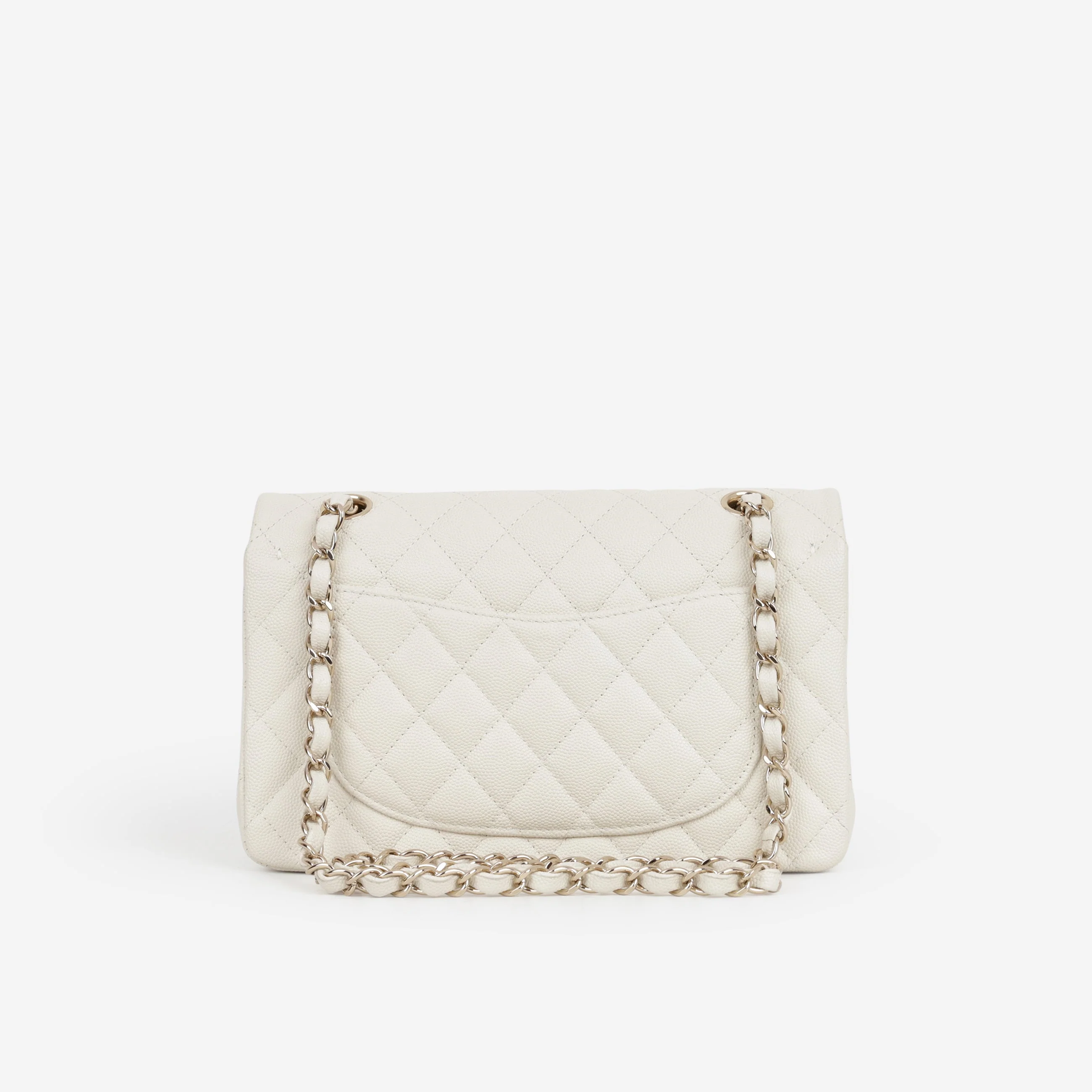 Chanel Small Classic Flap - Ivory Caviar | Champagne Gold Hardware - Image 4