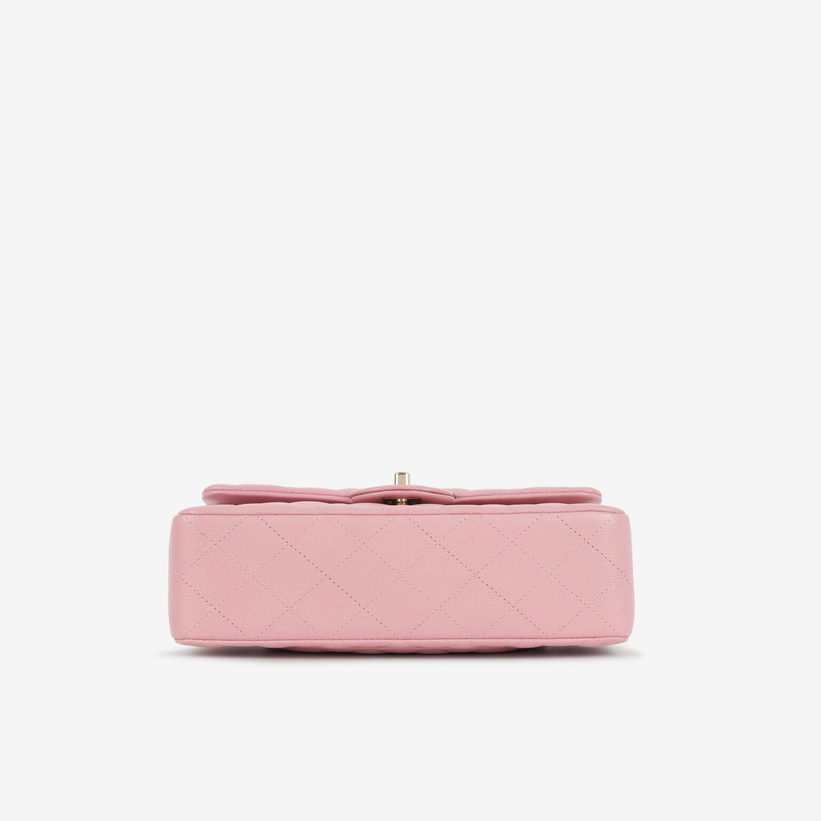 Chanel Small Classic Flap - Rose Fonce Caviar | Champagne Gold Hardware - Image 4