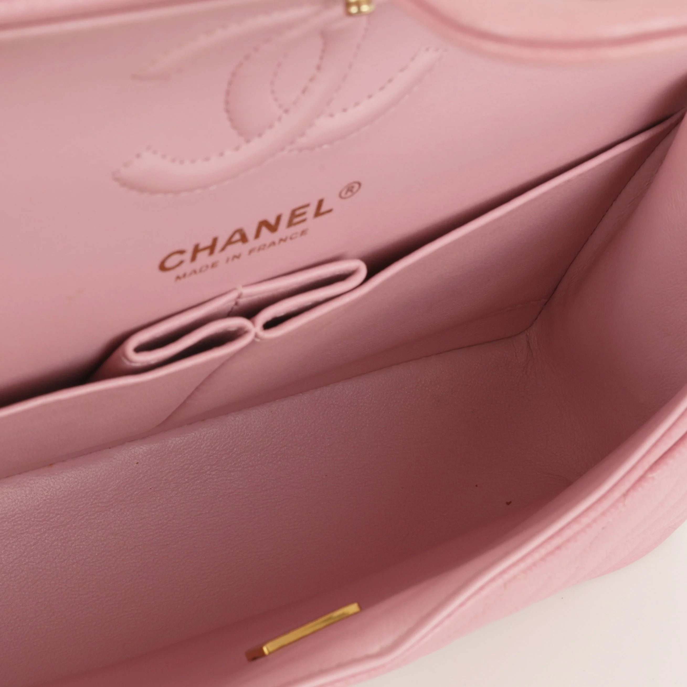Chanel Small Classic Flap - Rose Fonce Caviar | Champagne Gold Hardware - Image 5