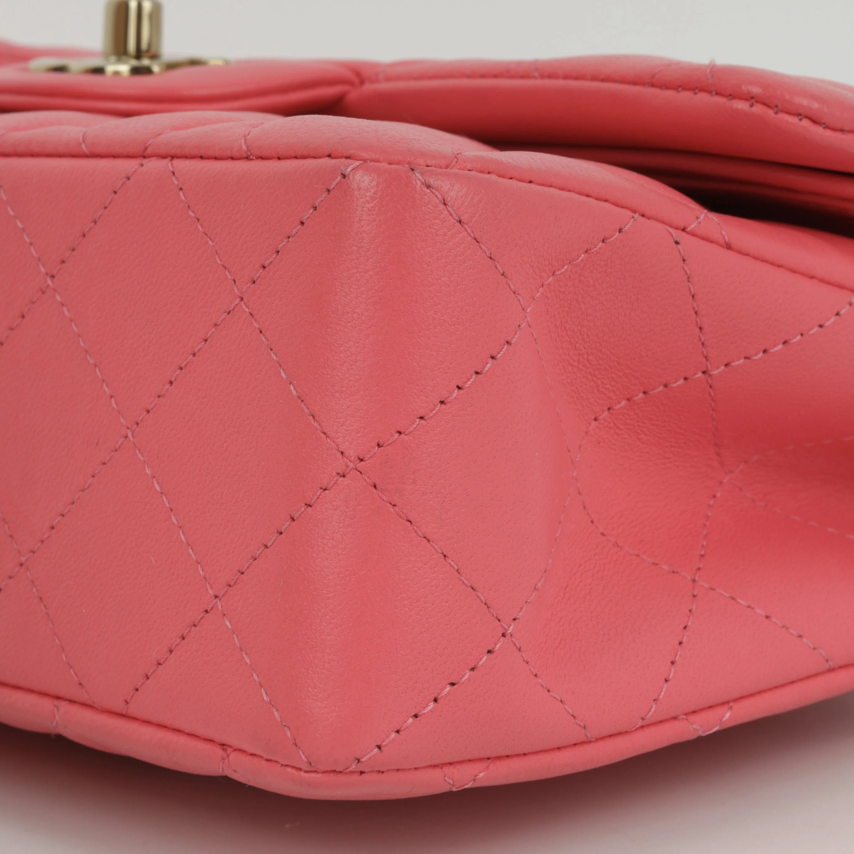 Chanel Small Double Classic Flap - Pink Lambskin | Champagne-Gold Hardware - Image 5