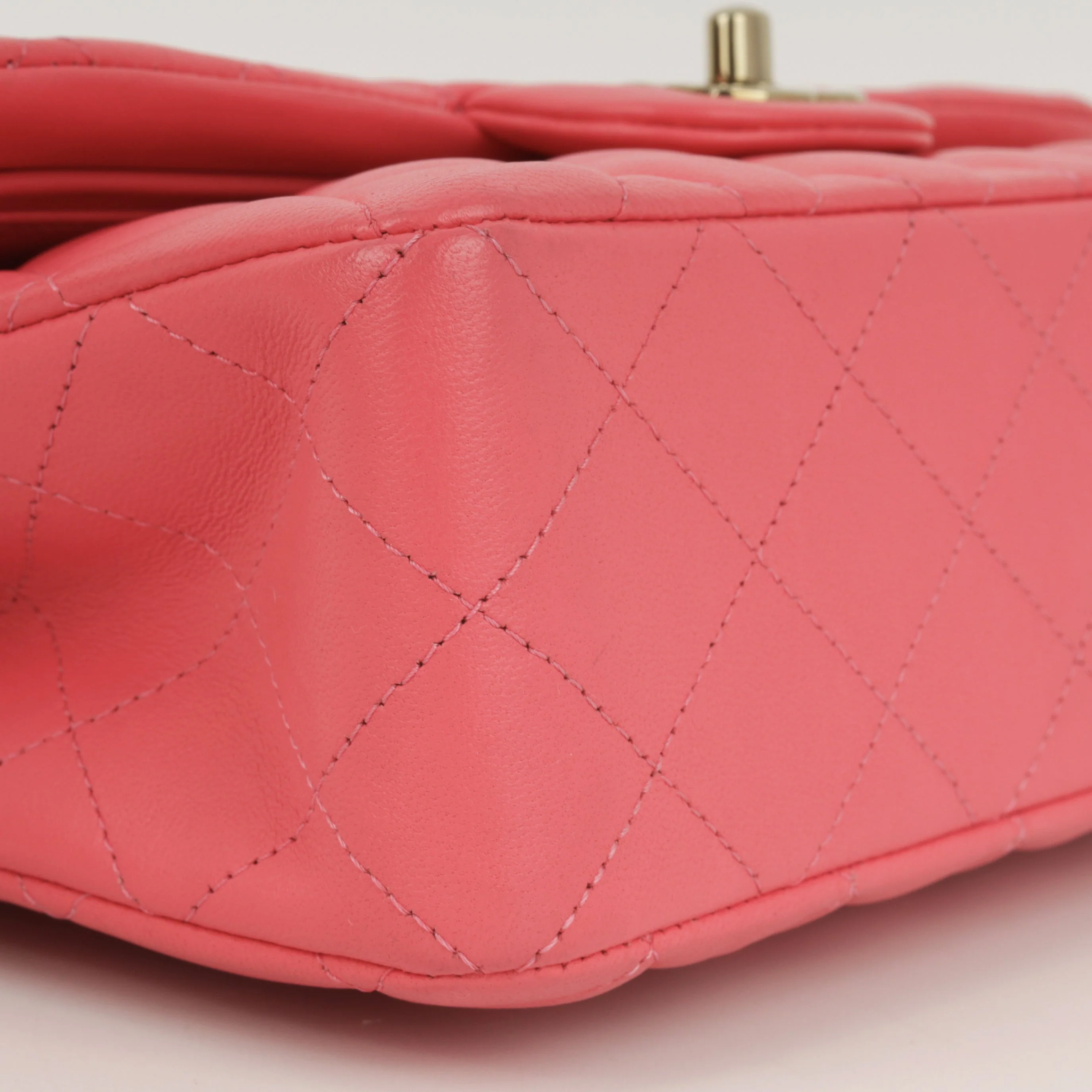 Chanel Small Double Classic Flap - Pink Lambskin | Champagne-Gold Hardware - Image 6