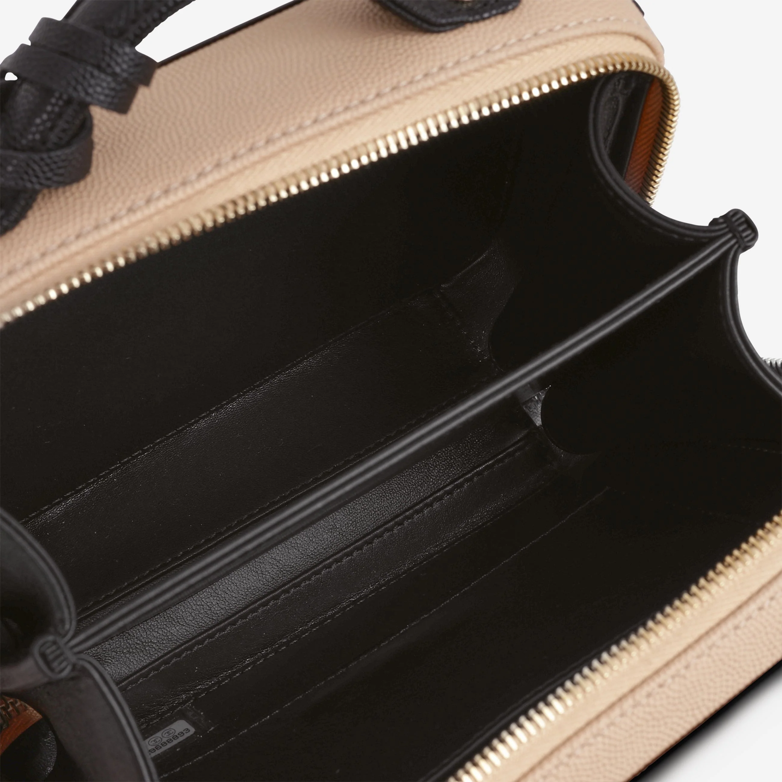 Chanel Small Filigree CC Vanity Case - Beige/Black Caviar | Champagne Gold Hardware - Image 5