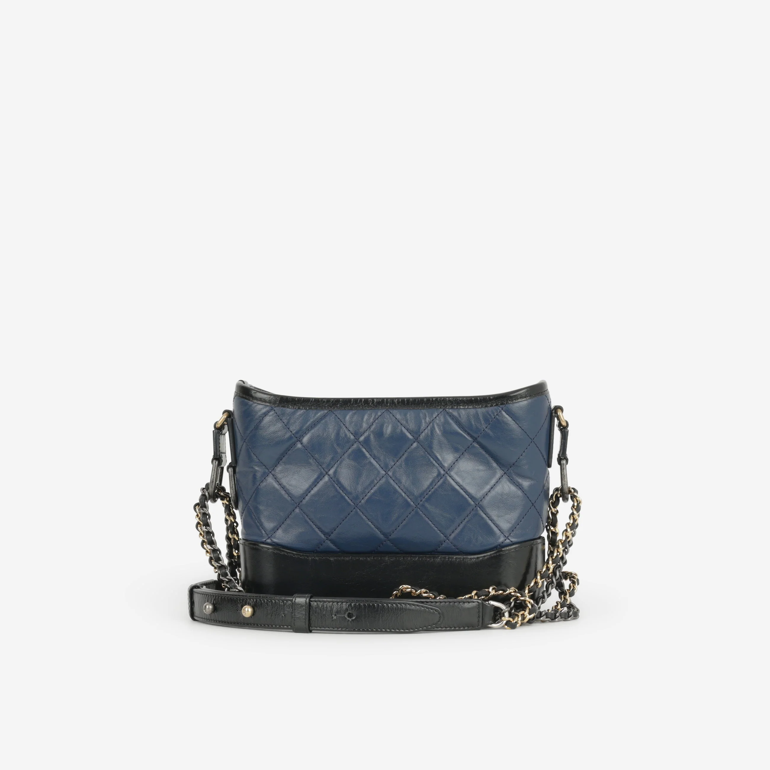 Chanel Small Gabrielle Bag - Navy / Black Aged Calfskin | Mixed Hardware - Image 3