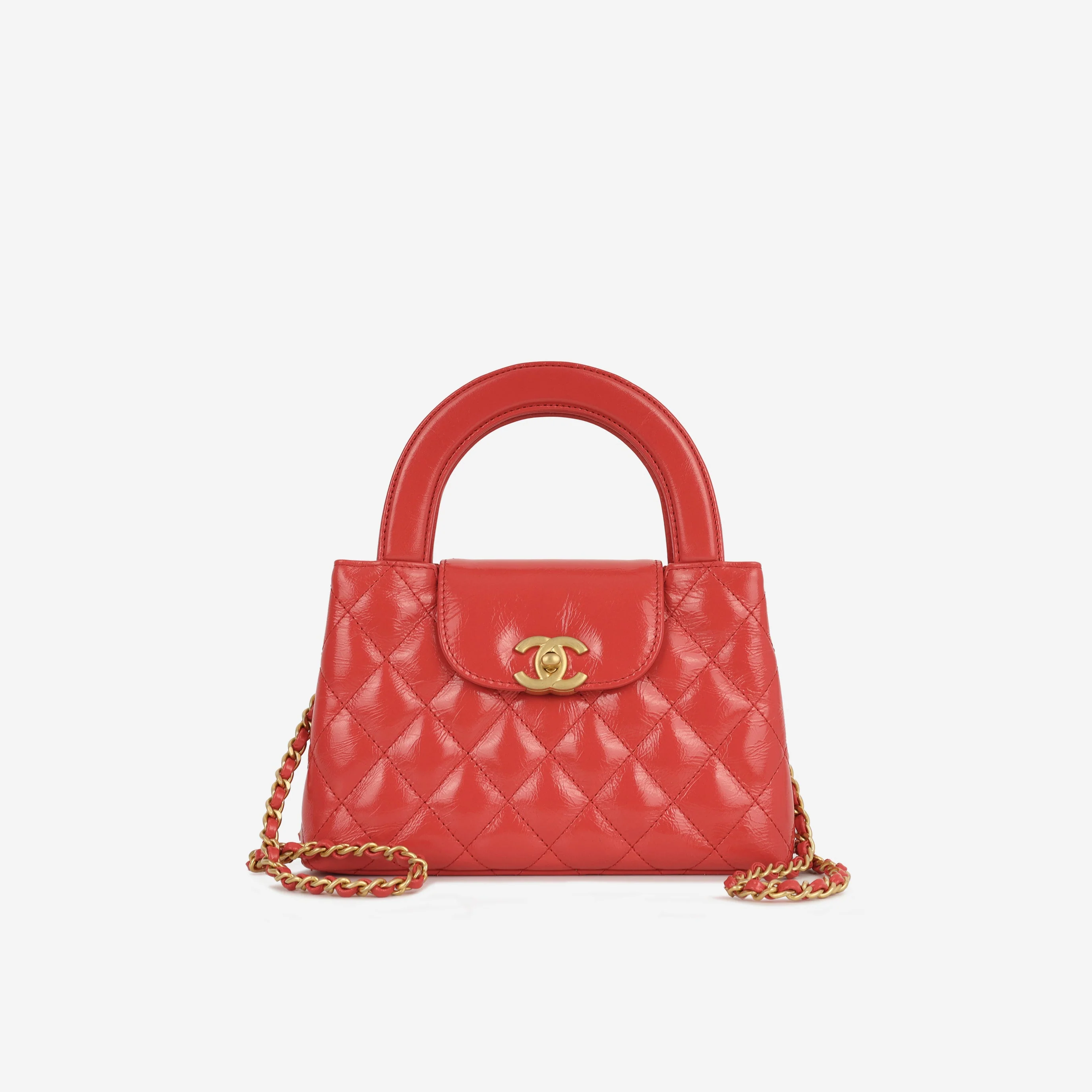 Chanel Small Kelly Re-Edition - Red Crumpled Calfskin | Gold Hardware - Image 7