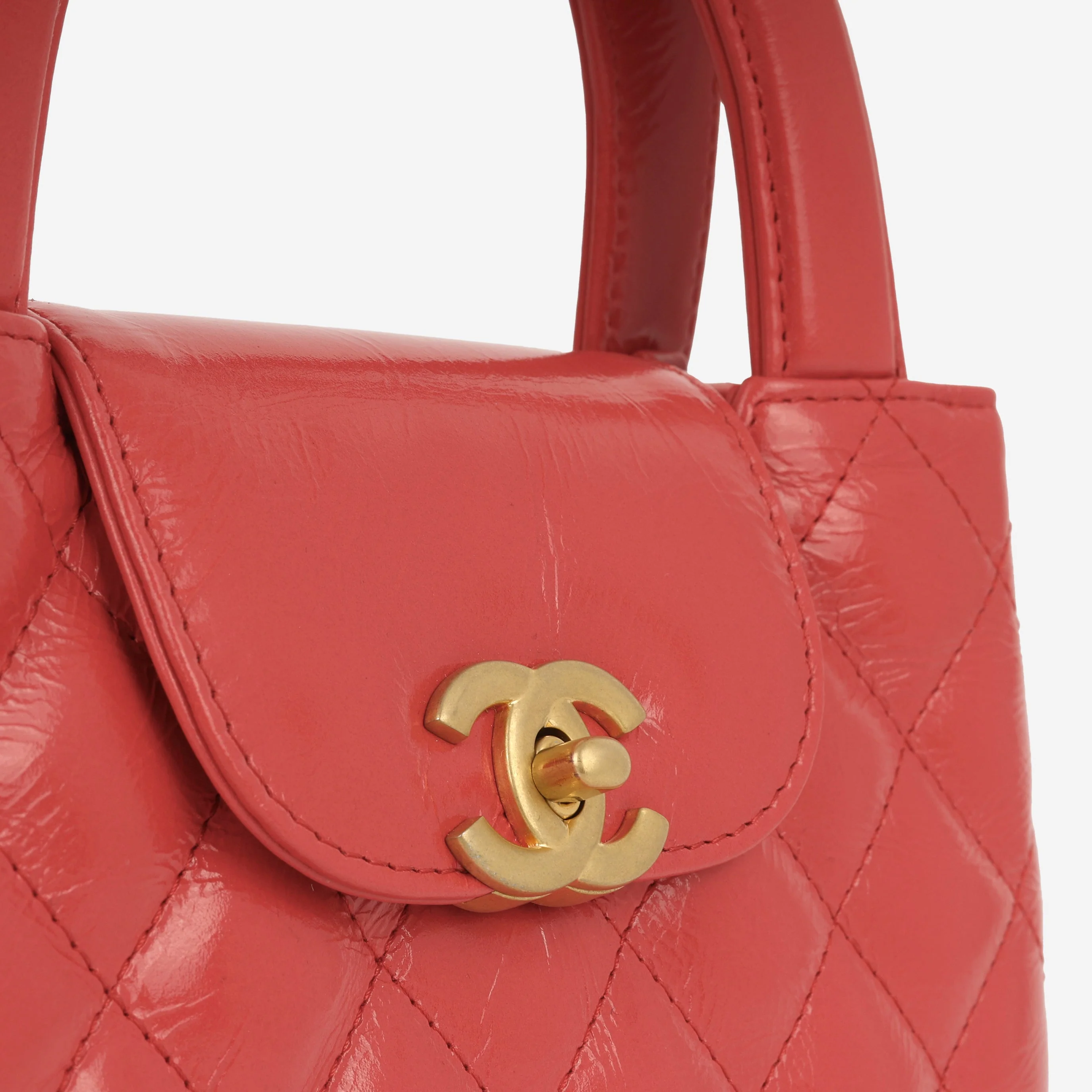 Chanel Small Kelly Re-Edition - Red Crumpled Calfskin | Gold Hardware - Image 8