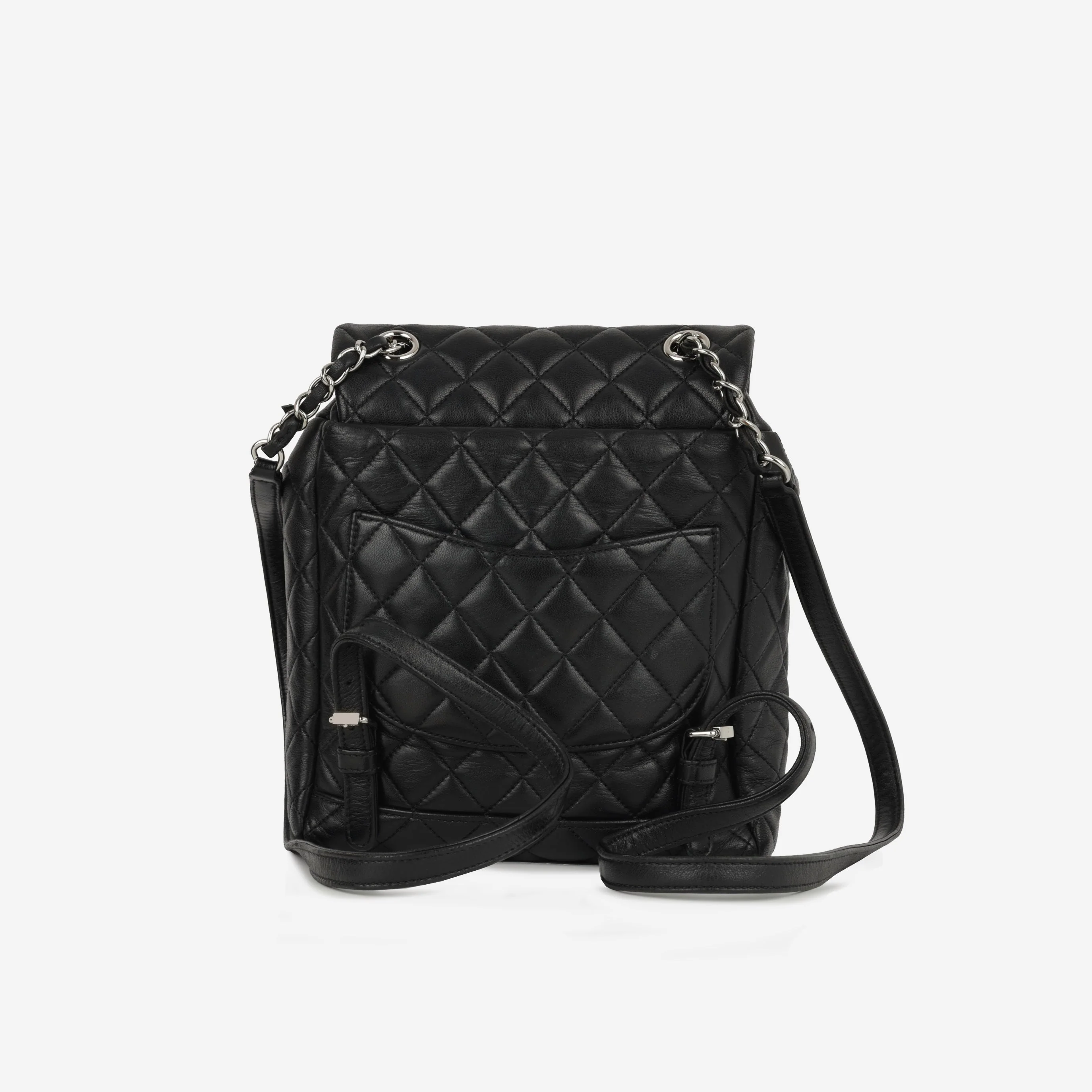 Chanel Small Urban Spirit Backpack - Black Lambskin | Silver Hardware - Image 3