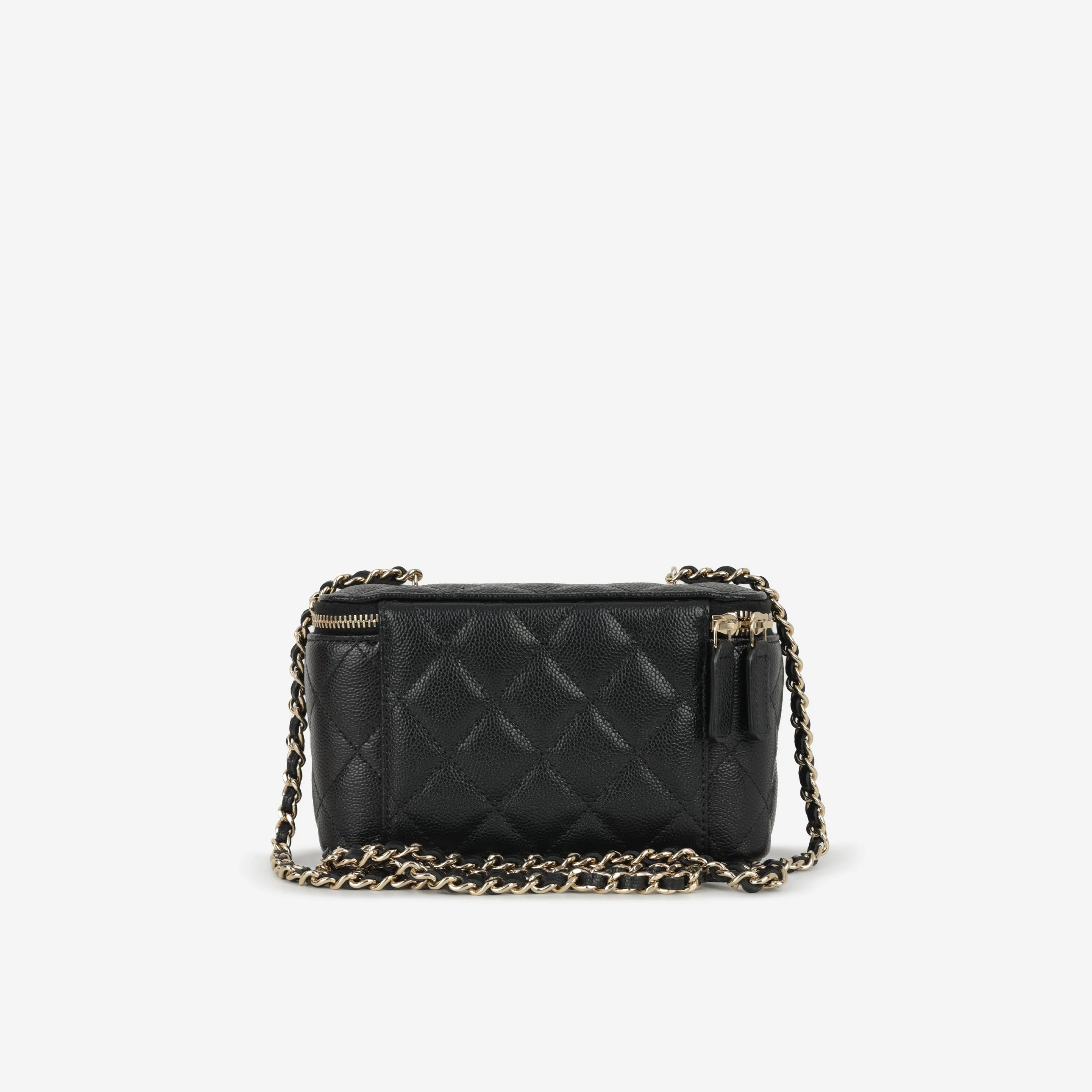 Chanel Small Vanity on Chain - Black Caviar | Champagne Gold Hardware - Image 3