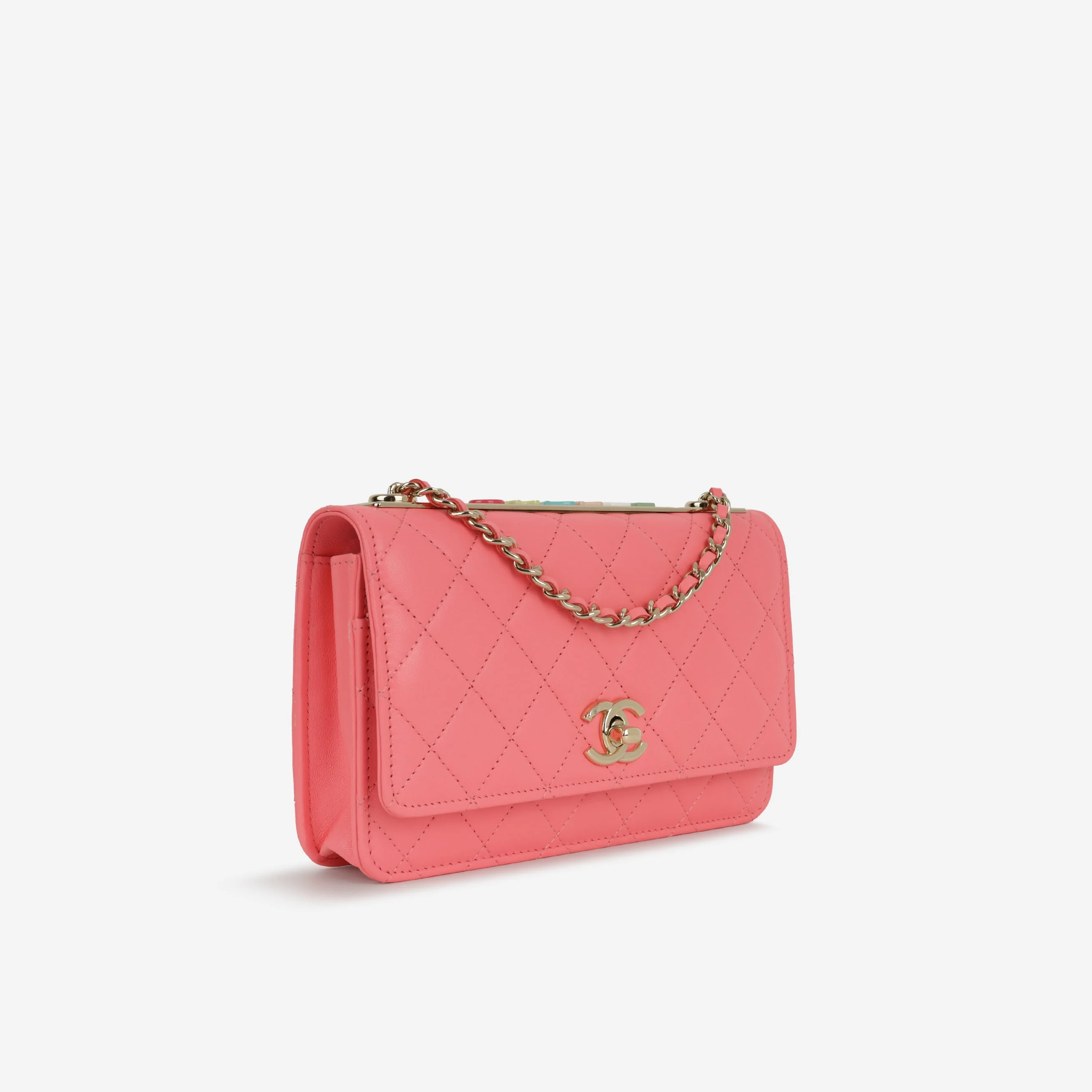 Chanel Trendy Wallet on Chain - Hot Pink Calfskin | Champagne Gold Hardware - Image 2