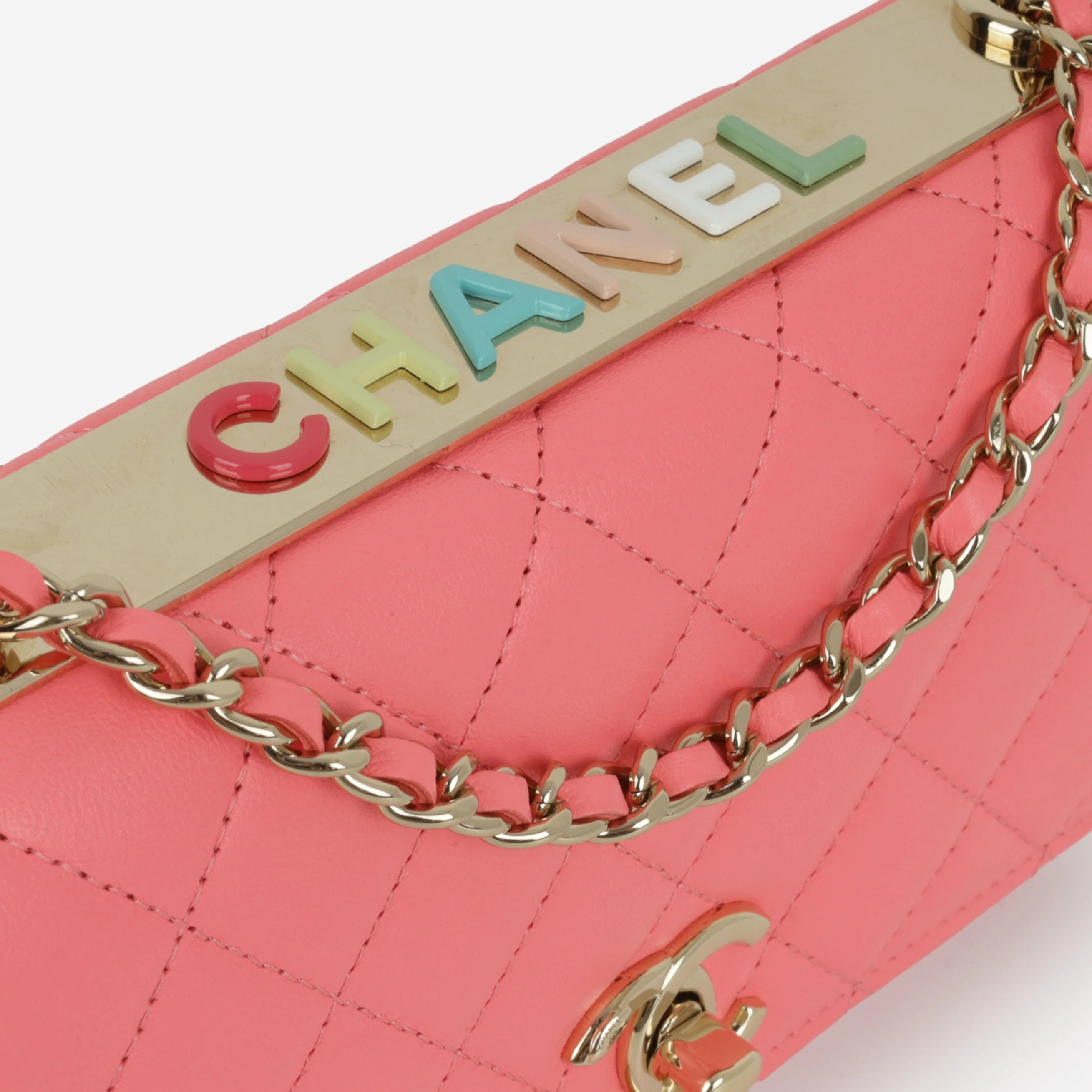 Chanel Trendy Wallet on Chain - Hot Pink Calfskin | Champagne Gold Hardware - Image 5
